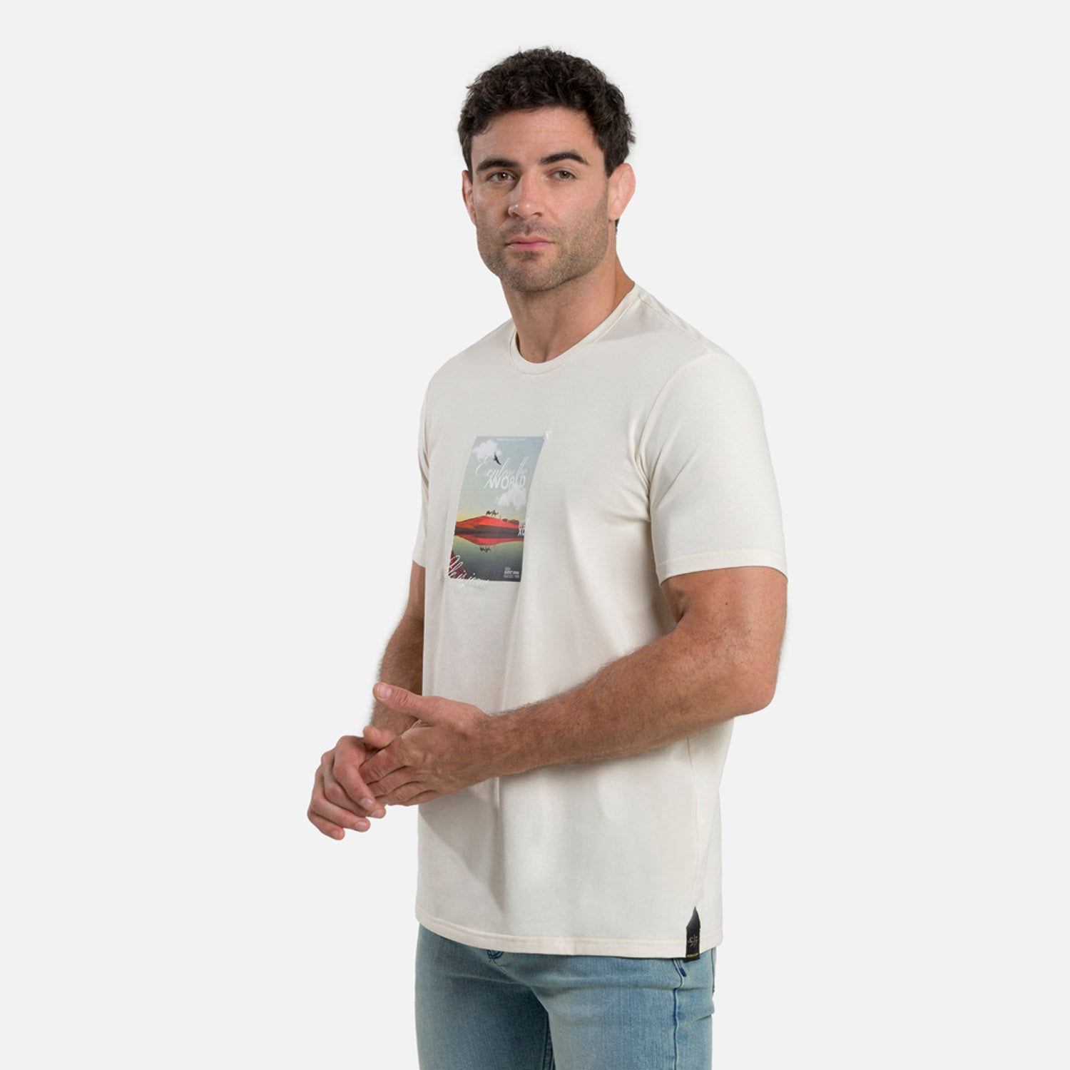 CAMISETA PREMIUM MANGA CORTA COLOR WHITECAP GRAY