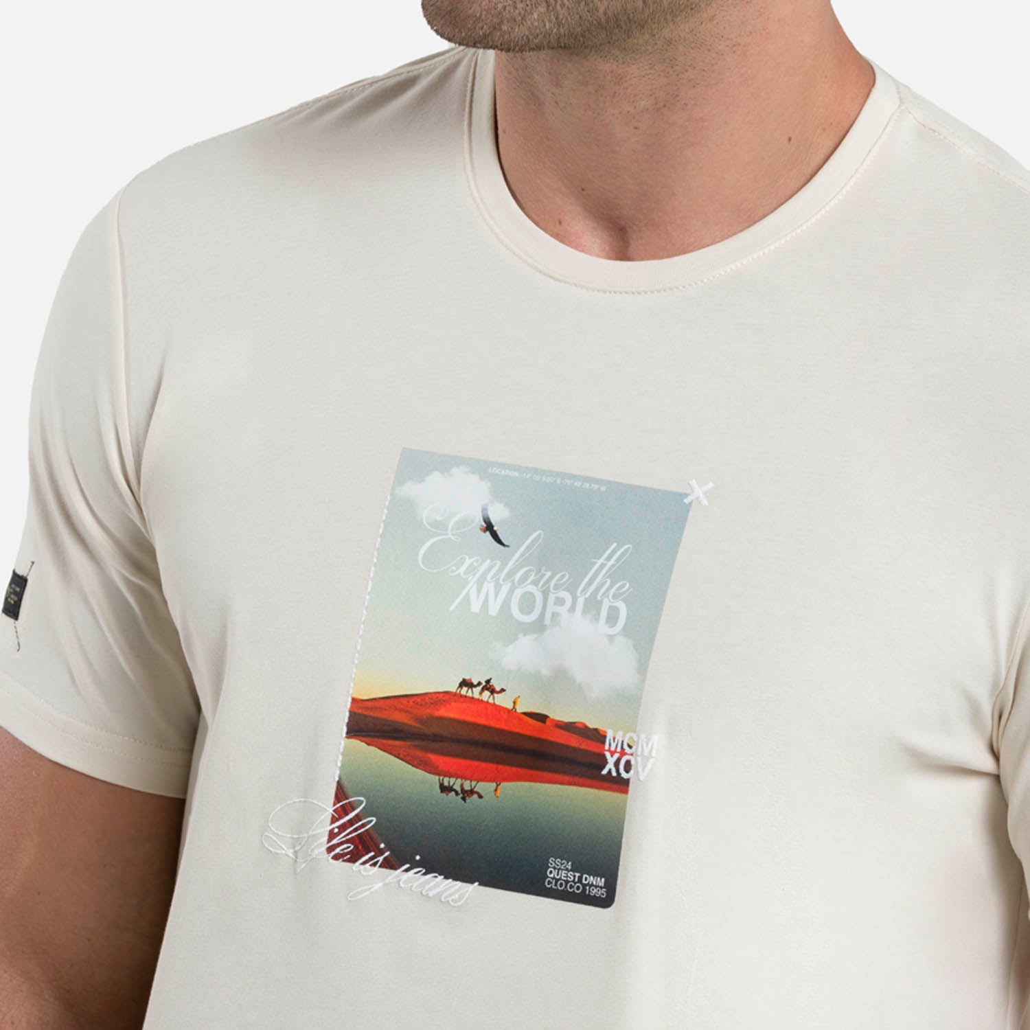 CAMISETA PREMIUM MANGA CORTA COLOR WHITECAP GRAY