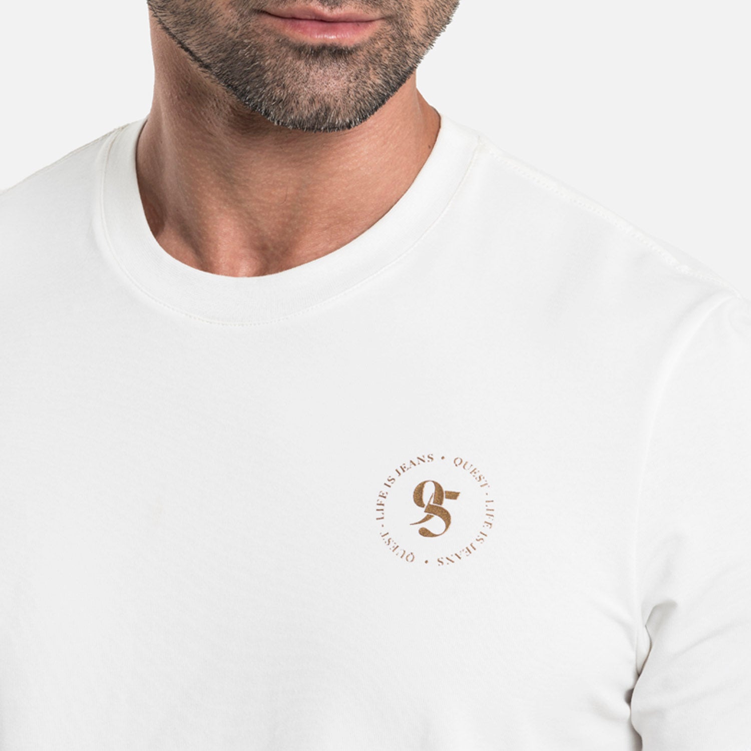 CAMISETA PREMIUM MANGA CORTA COLOR IVORY