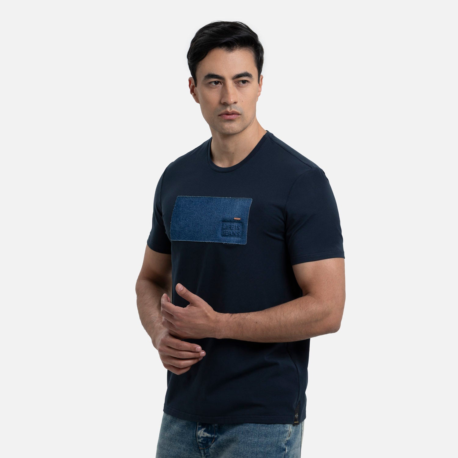 CAMISETA PREMIUM MANGA CORTA COLOR AZUL NOCHE