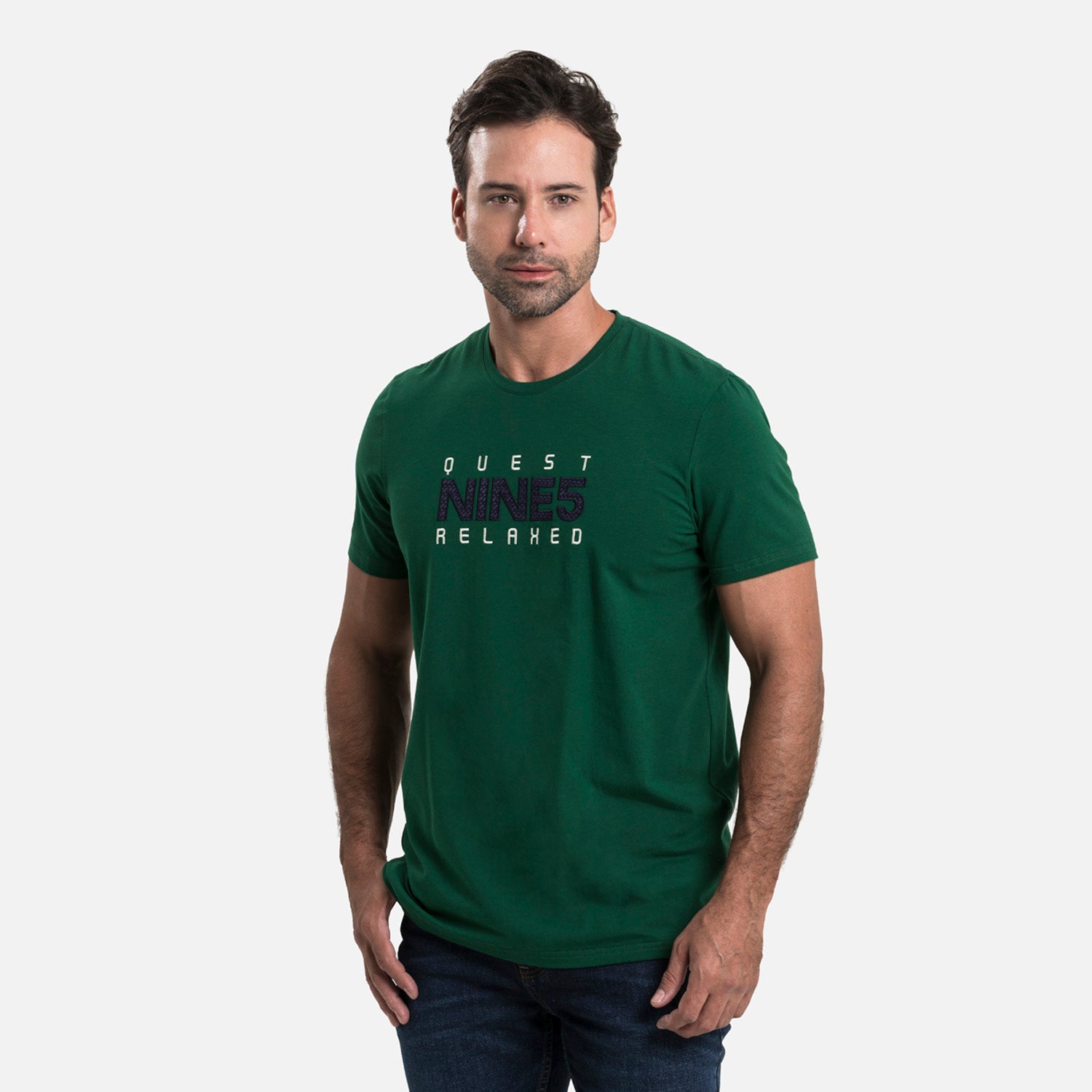 CAMISETA PREMIUM MANGA CORTA COLOR VERDE PRADERA