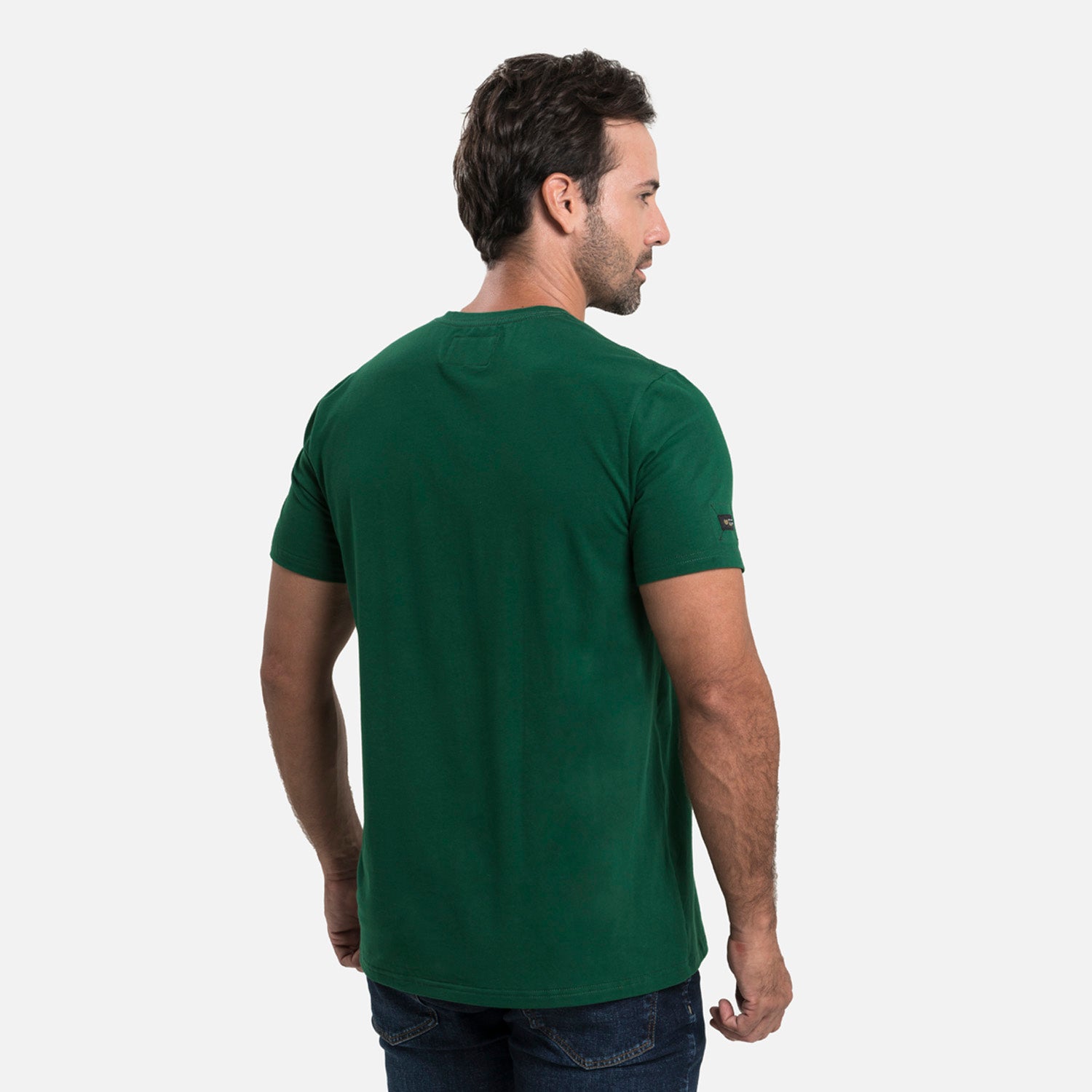 CAMISETA PREMIUM MANGA CORTA COLOR VERDE PRADERA