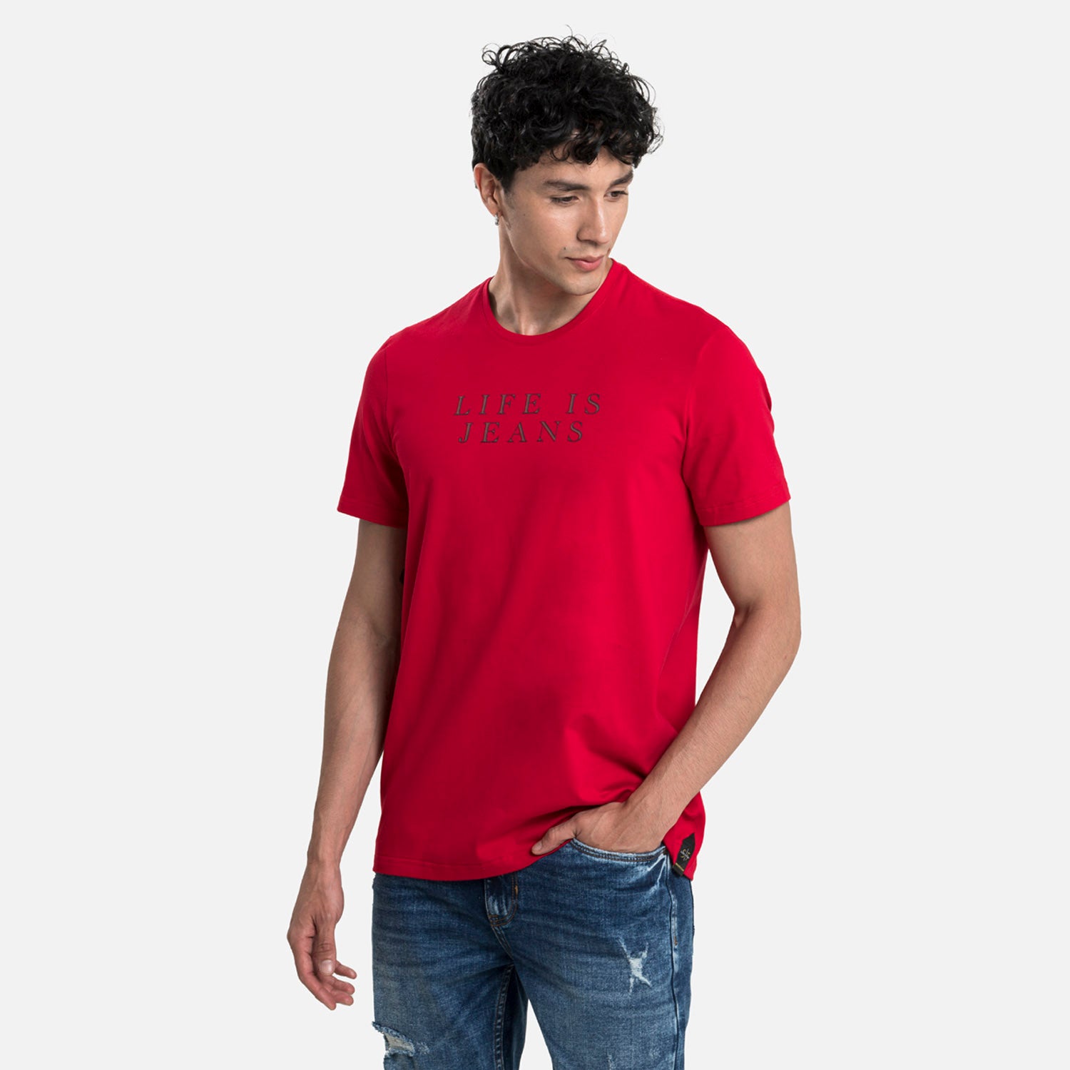 CAMISETA PREMIUM MANGA CORTA COLOR ROJO