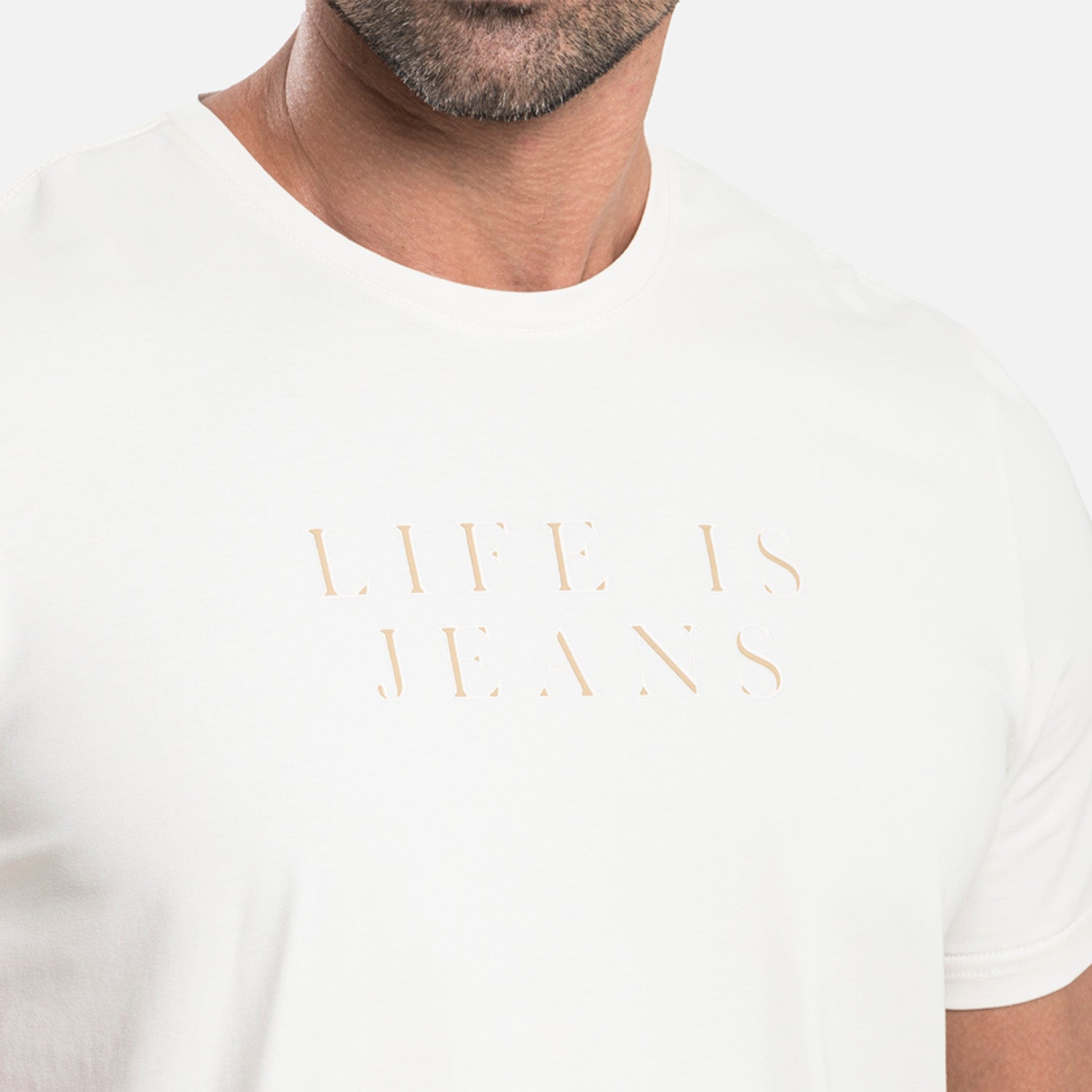 CAMISETA PREMIUM MANGA CORTA COLOR IVORY