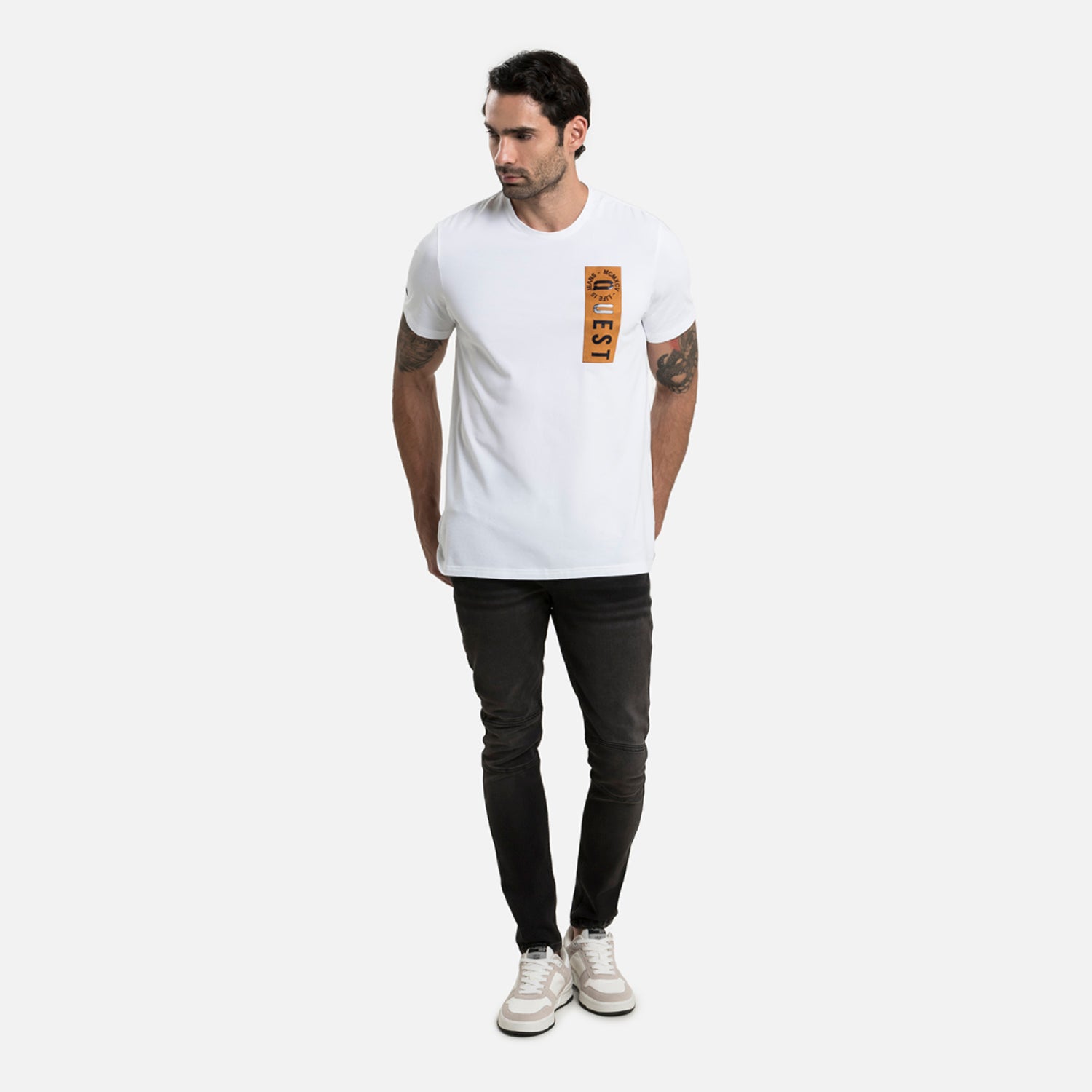 CAMISETA PREMIUM MANGA CORTA COLOR BLANCO BLANCO