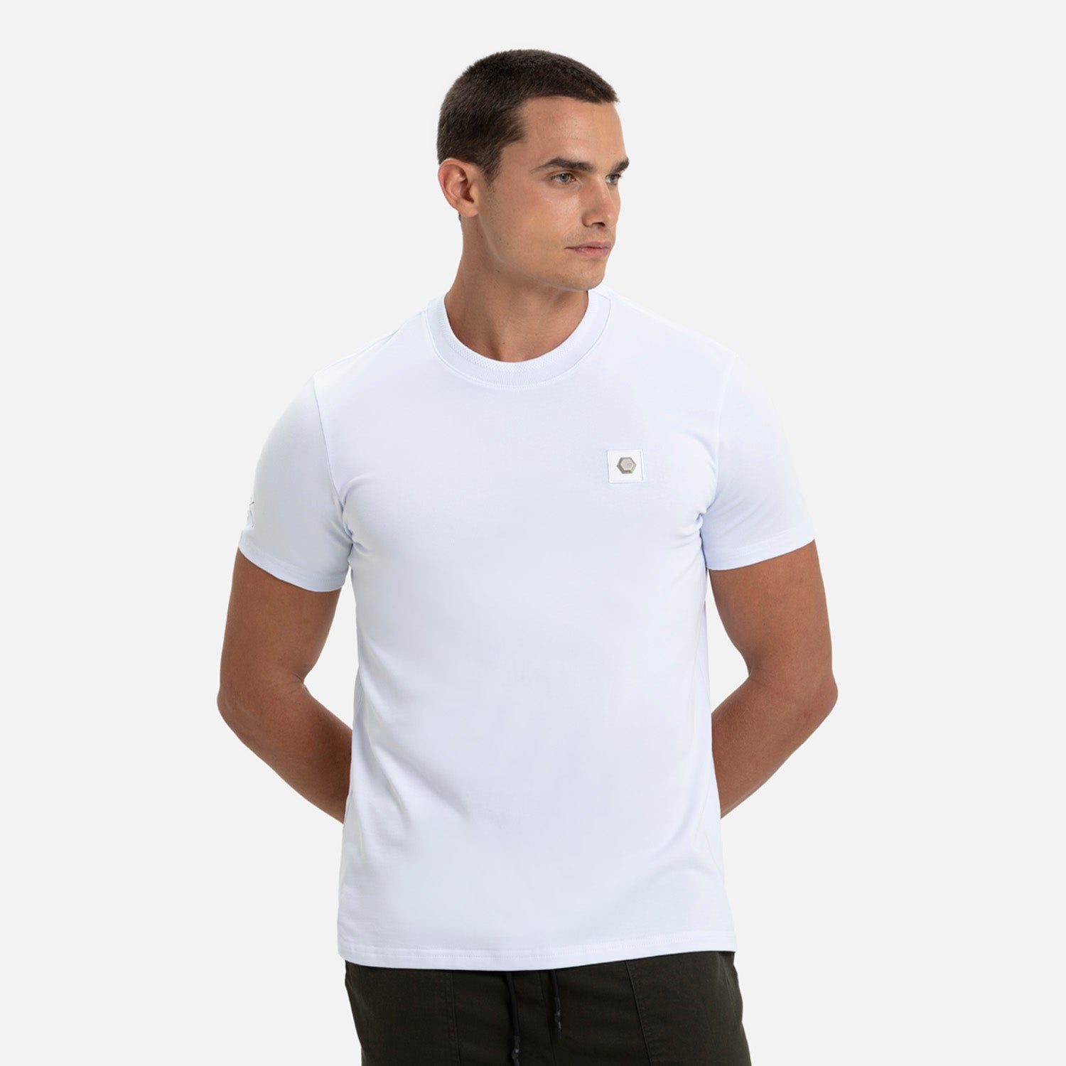 CAMISETA PREMIUM MANGA CORTA COLOR BLANCO OPTICO