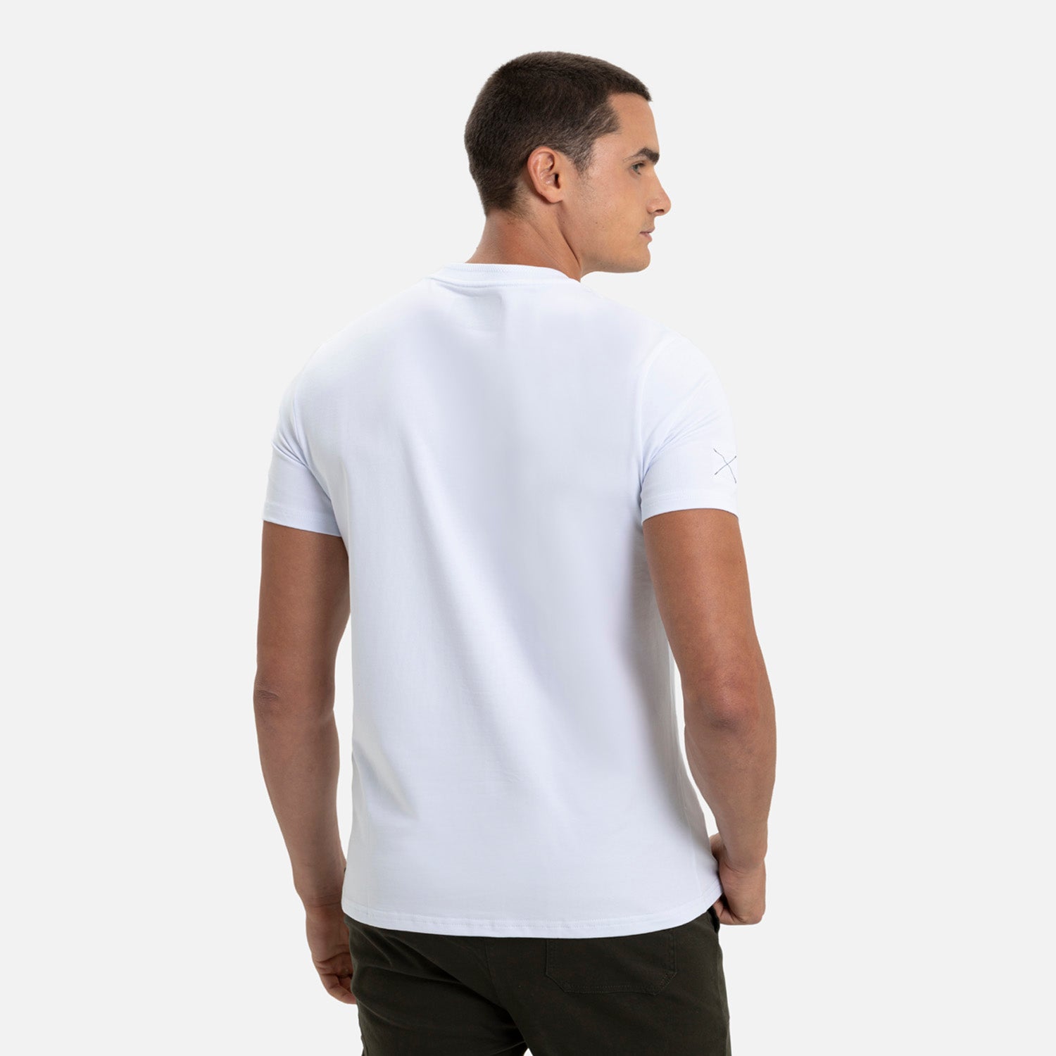 CAMISETA PREMIUM MANGA CORTA COLOR BLANCO OPTICO