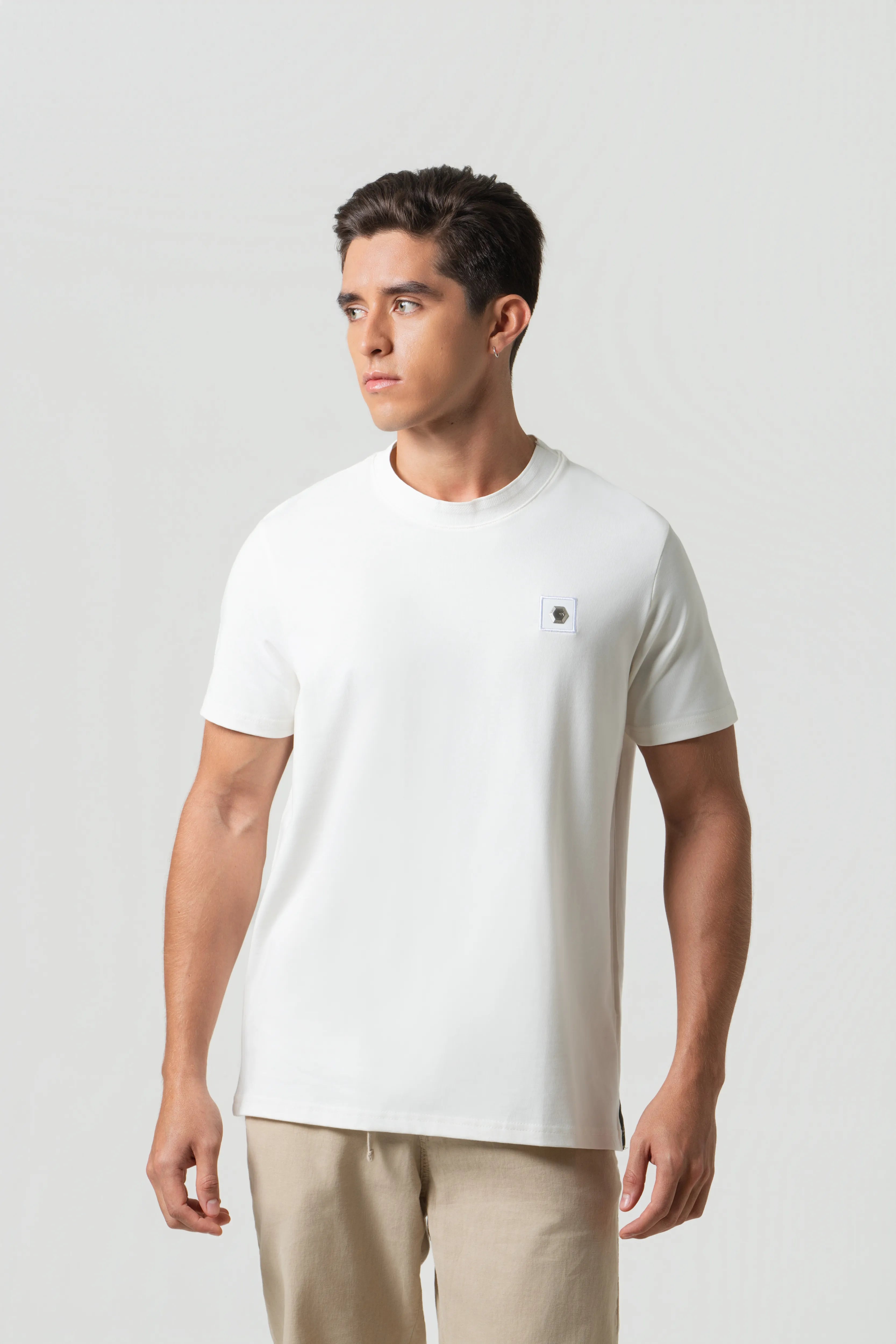 CAMISETA PREMIUM MANGA CORTA COLOR IVORY