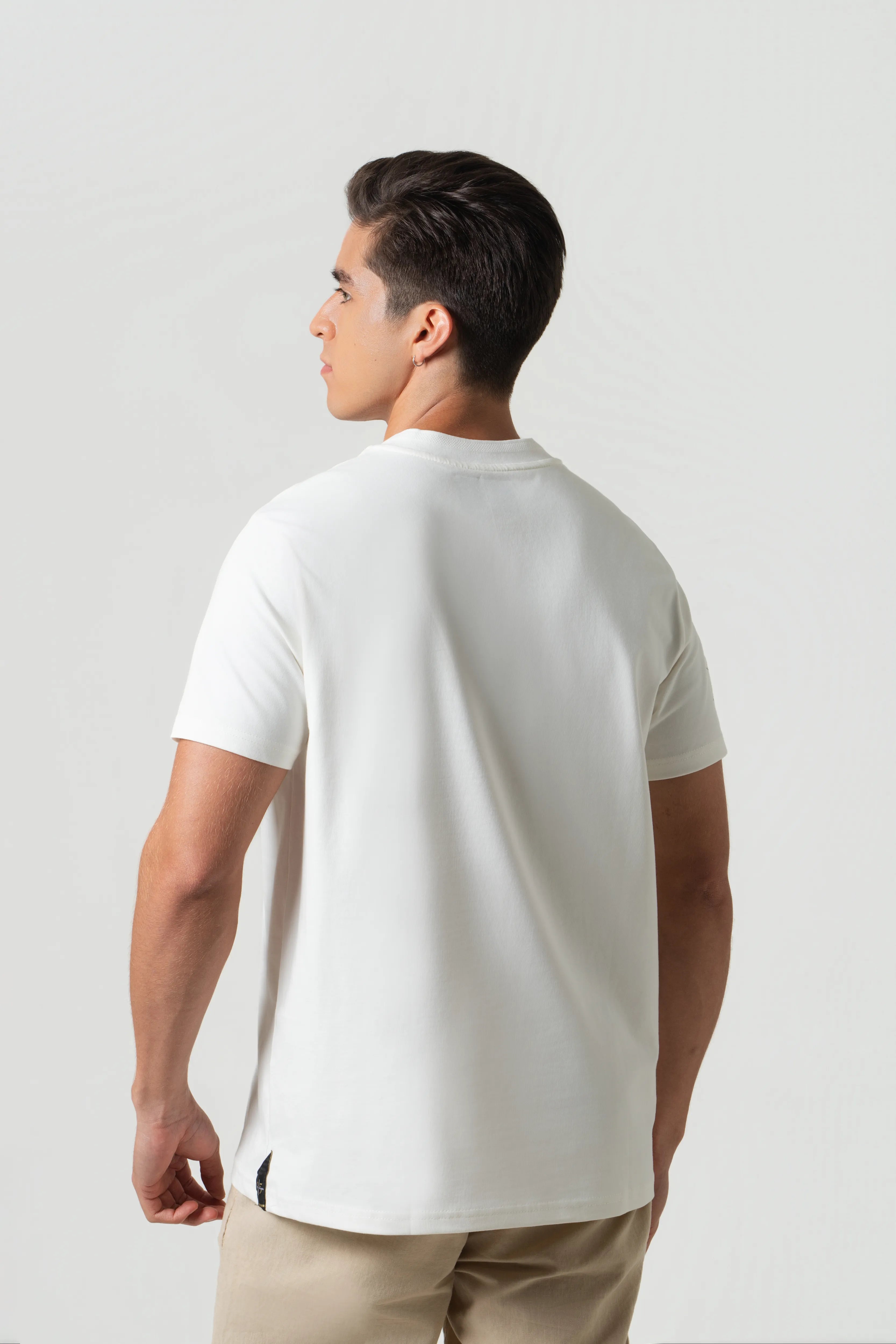 CAMISETA PREMIUM MANGA CORTA COLOR IVORY