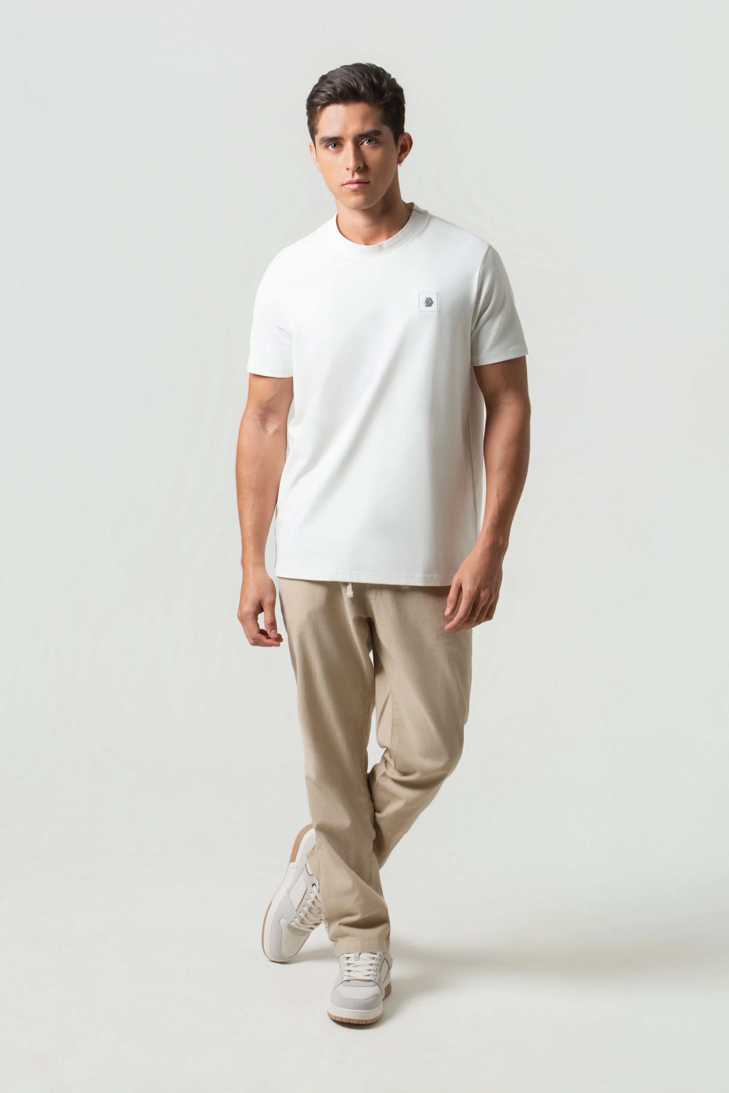 CAMISETA PREMIUM MANGA CORTA COLOR IVORY