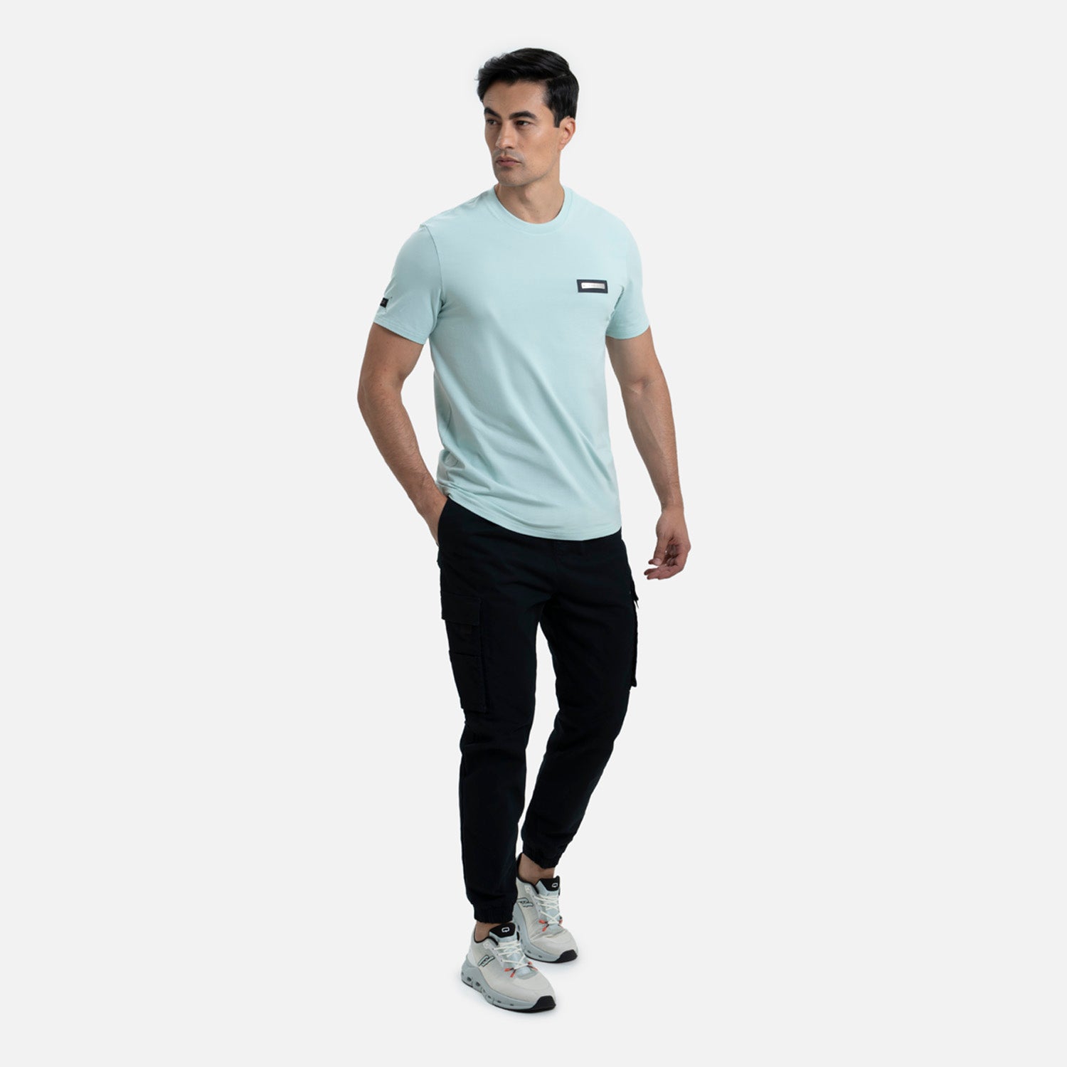 CAMISETA PREMIUM MANGA CORTA COLOR VERDE MENTA EMPOLVADO