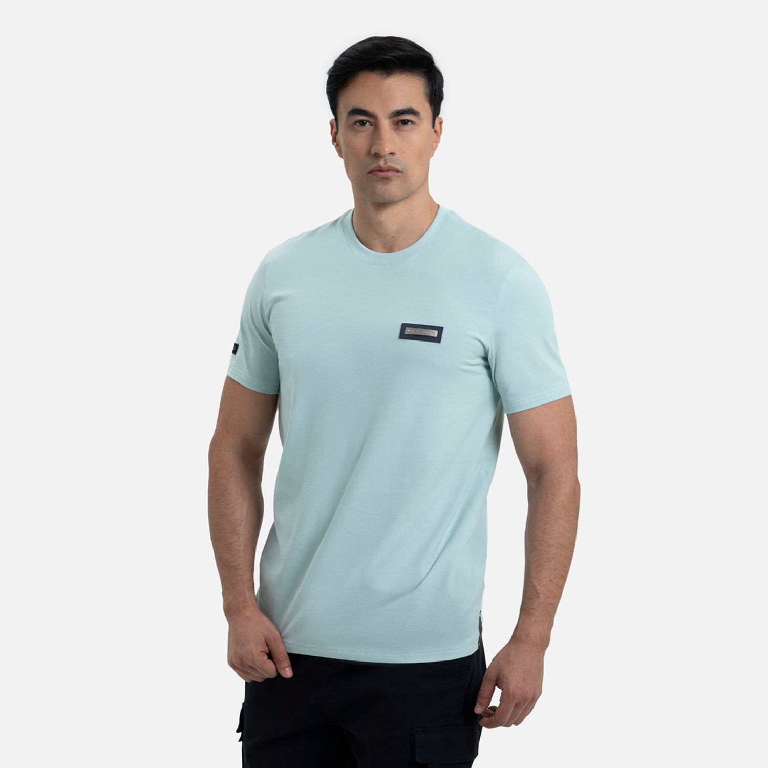 CAMISETA PREMIUM MANGA CORTA COLOR VERDE MENTA EMPOLVADO