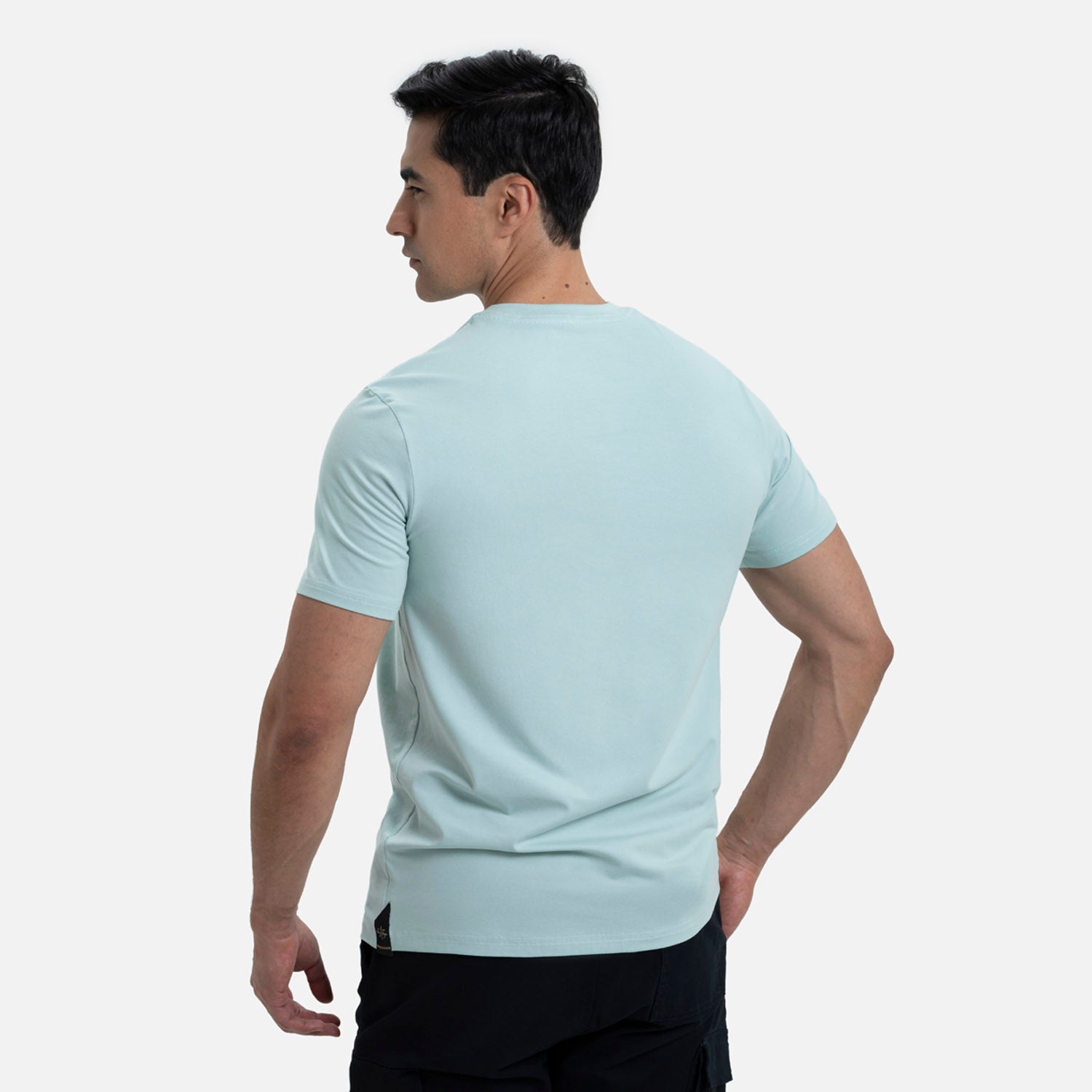 CAMISETA PREMIUM MANGA CORTA COLOR VERDE MENTA EMPOLVADO