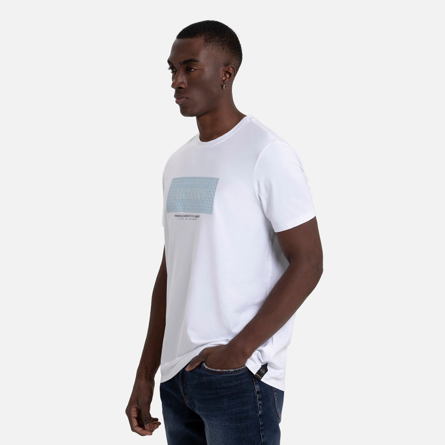 CAMISETA PREMIUM MANGA CORTA COLOR BLANCO OPTICO