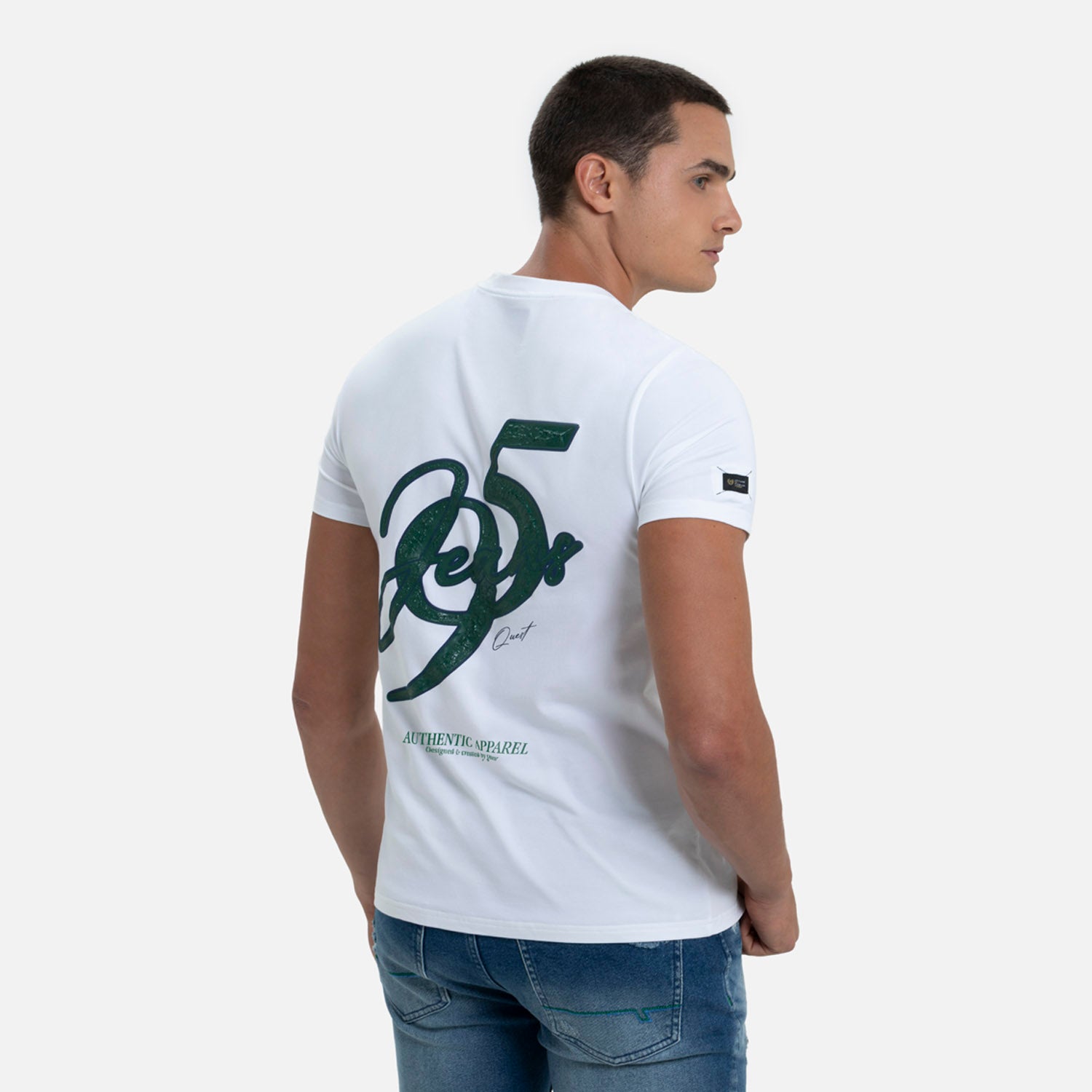 CAMISETA PREMIUM MANGA CORTA COLOR BLANCO OPTICO