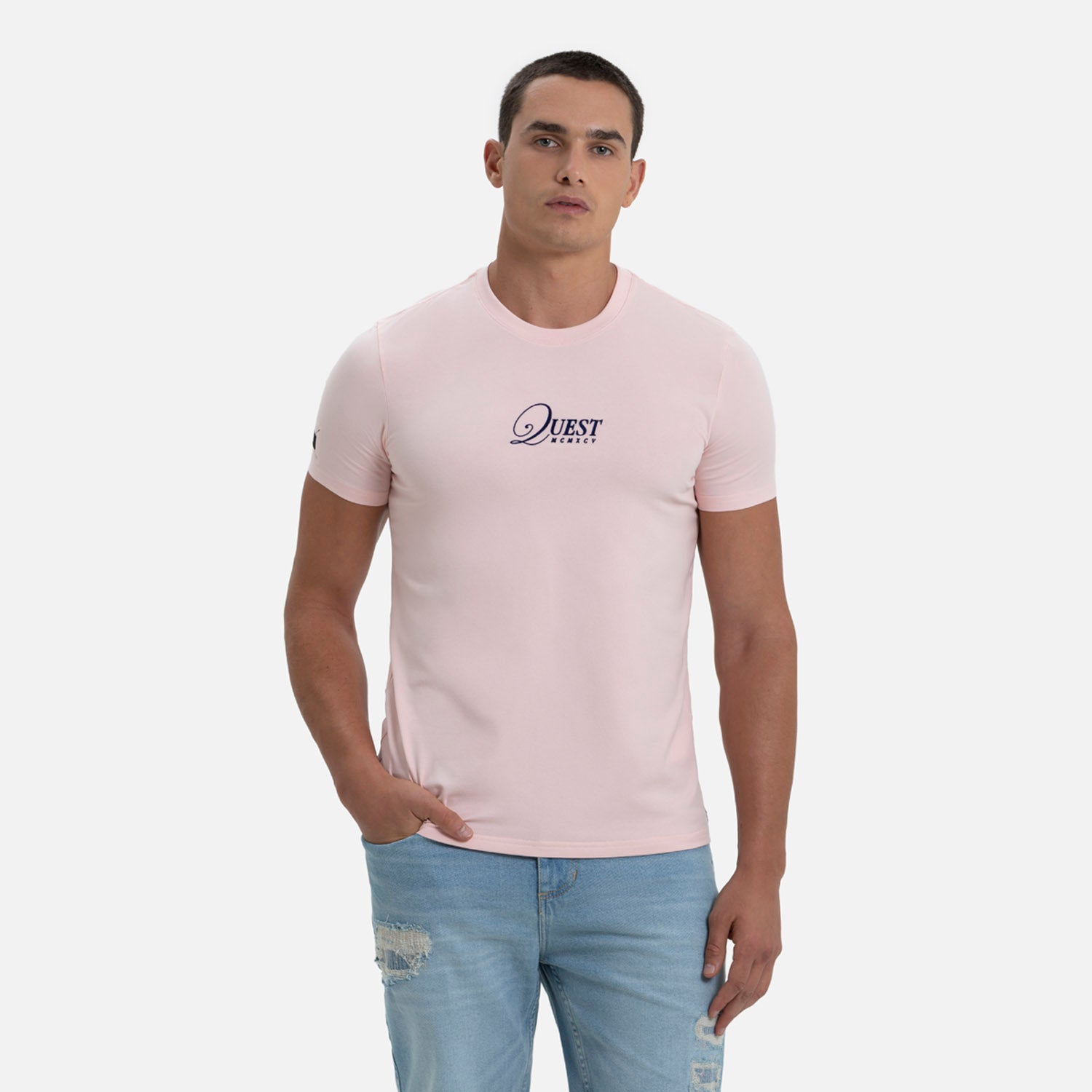 CAMISETA PREMIUM MANGA CORTA COLOR ROSADO FRESA