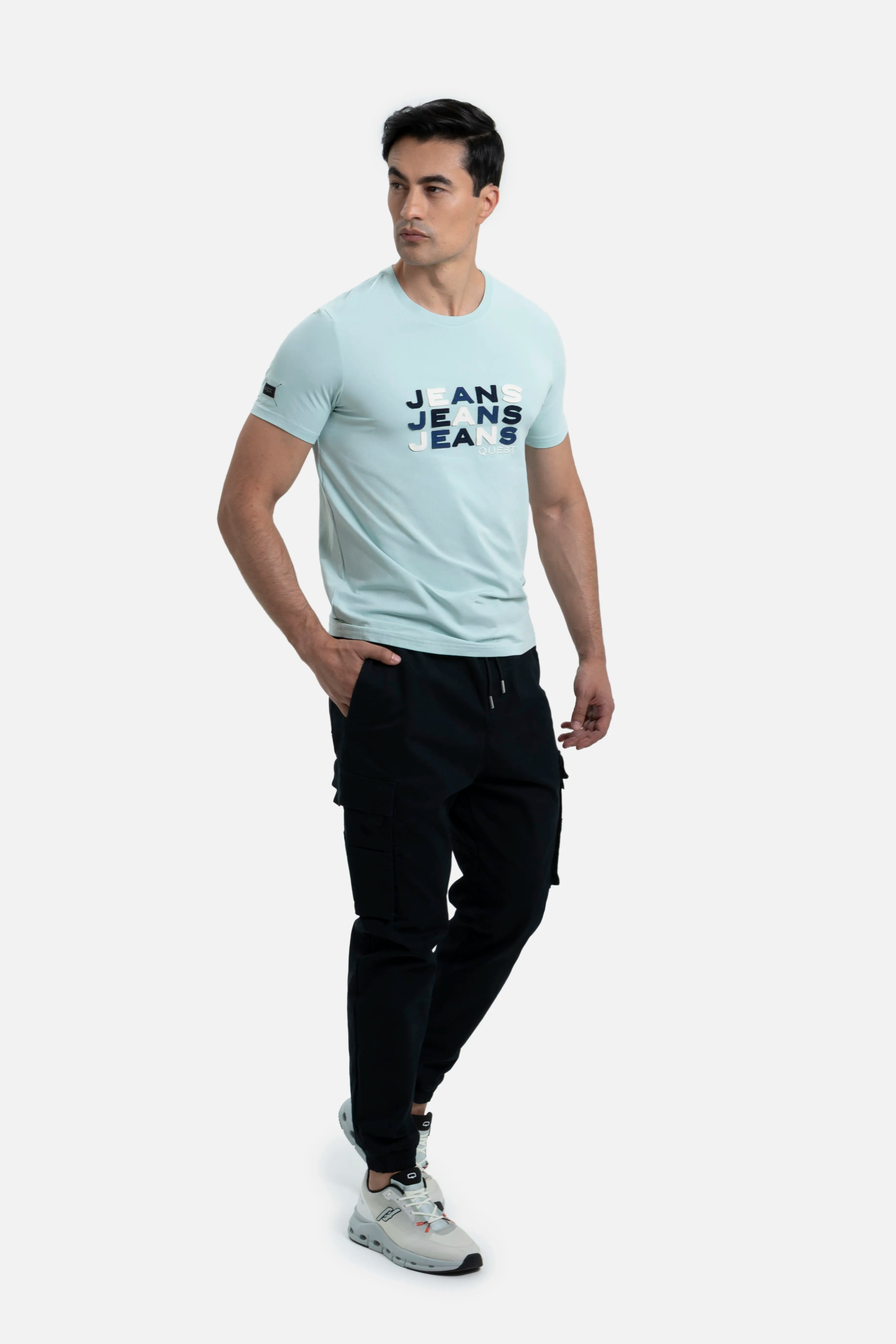 CAMISETA PREMIUM MANGA CORTA COLOR VERDE MENTA EMPOLVADO