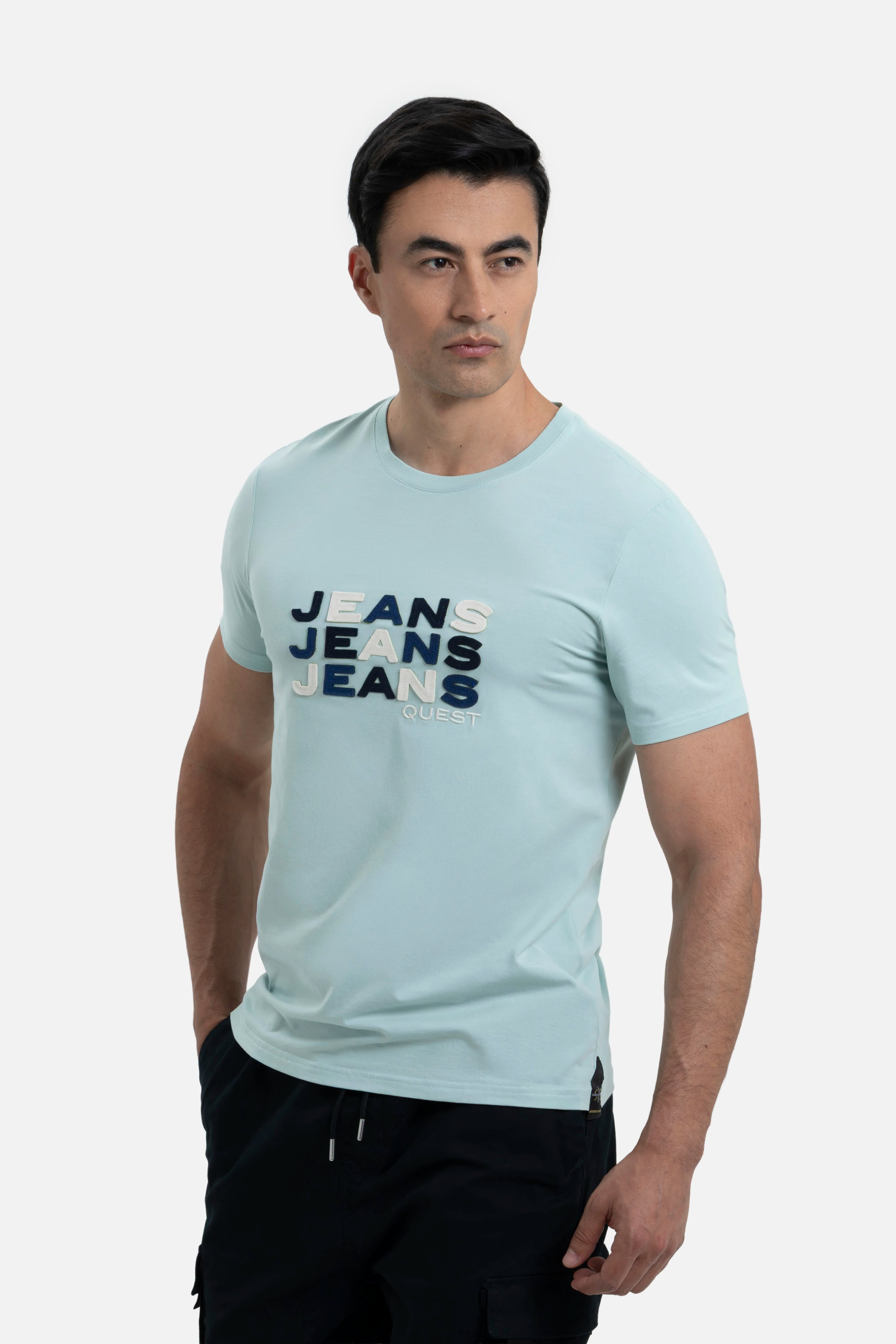 CAMISETA PREMIUM MANGA CORTA COLOR VERDE MENTA EMPOLVADO