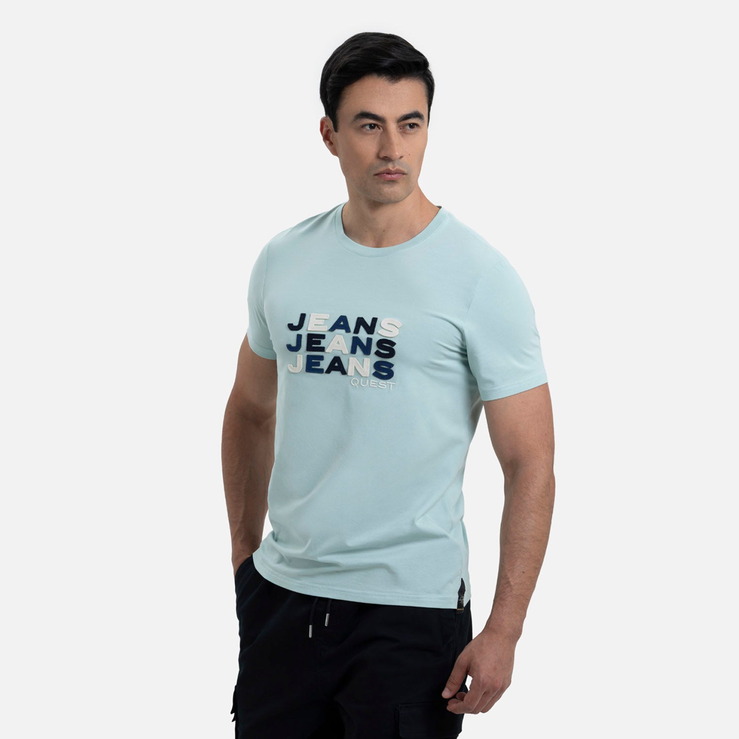 CAMISETA PREMIUM MANGA CORTA COLOR VERDE MENTA EMPOLVADO