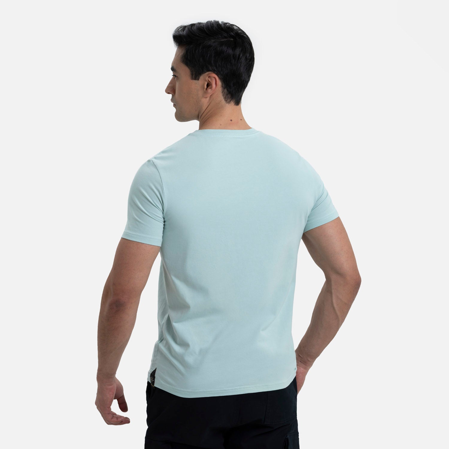 CAMISETA PREMIUM MANGA CORTA COLOR VERDE MENTA EMPOLVADO