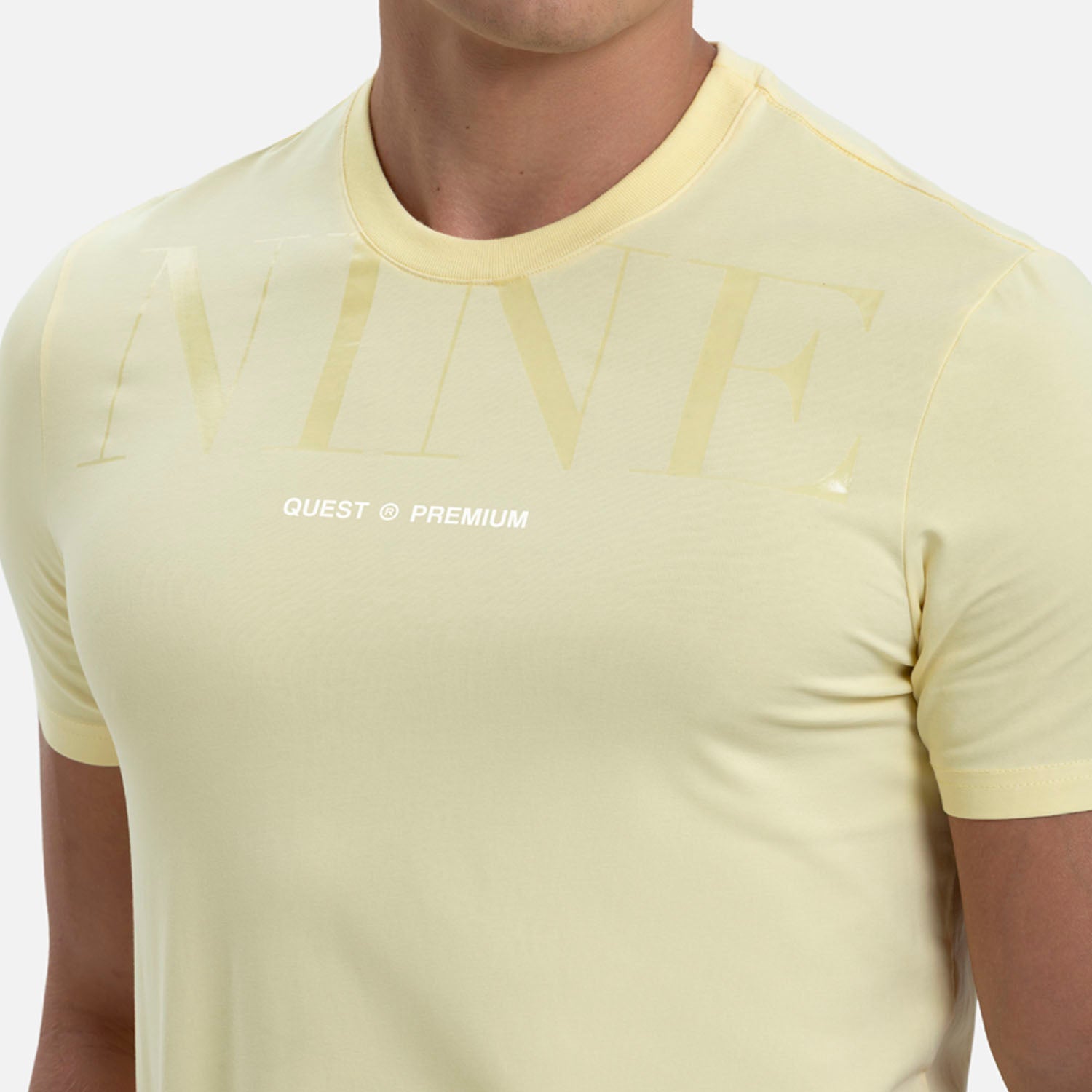 CAMISETA PREMIUM MANGA CORTA COLOR BANANA PALIDO
