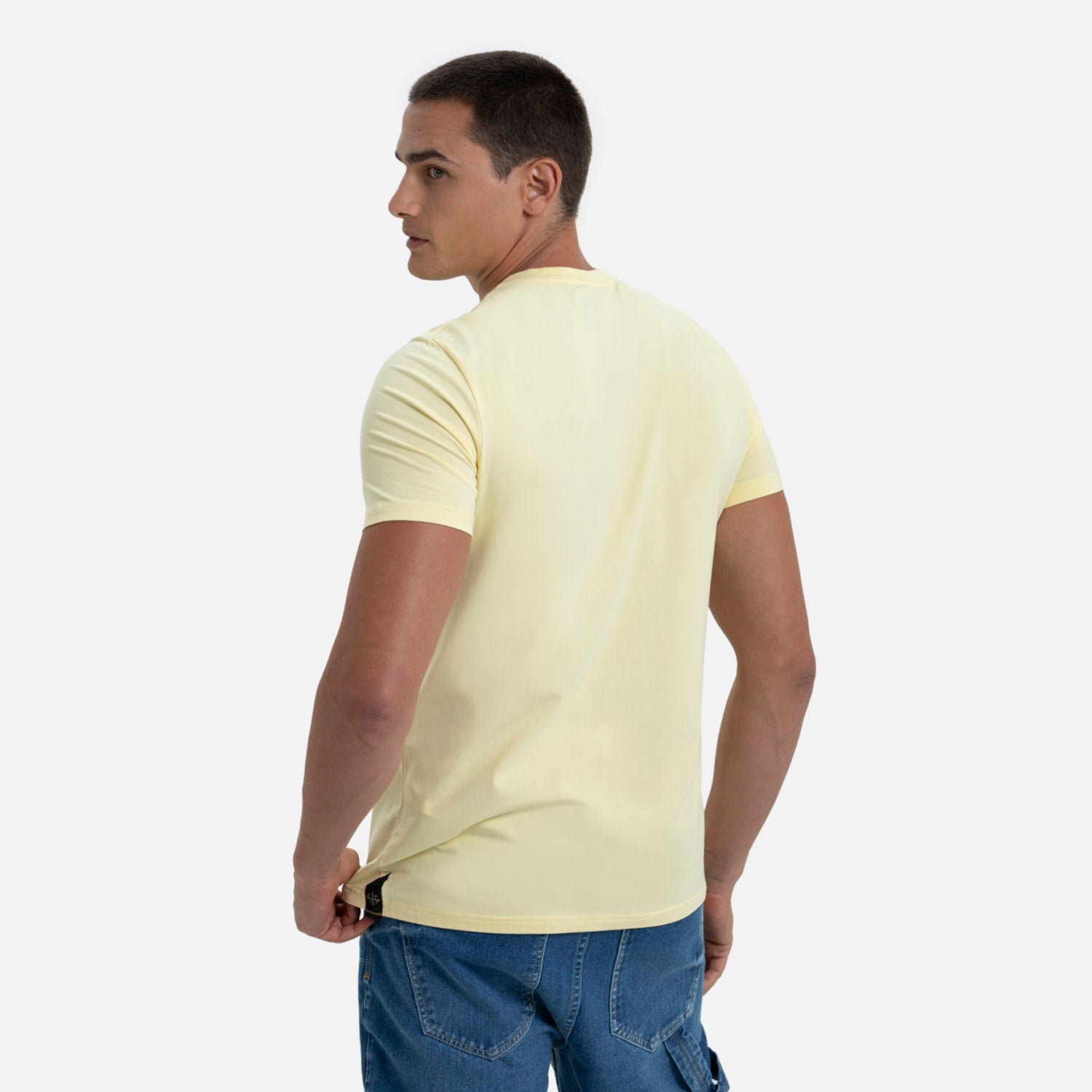 CAMISETA PREMIUM MANGA CORTA COLOR BANANA PALIDO