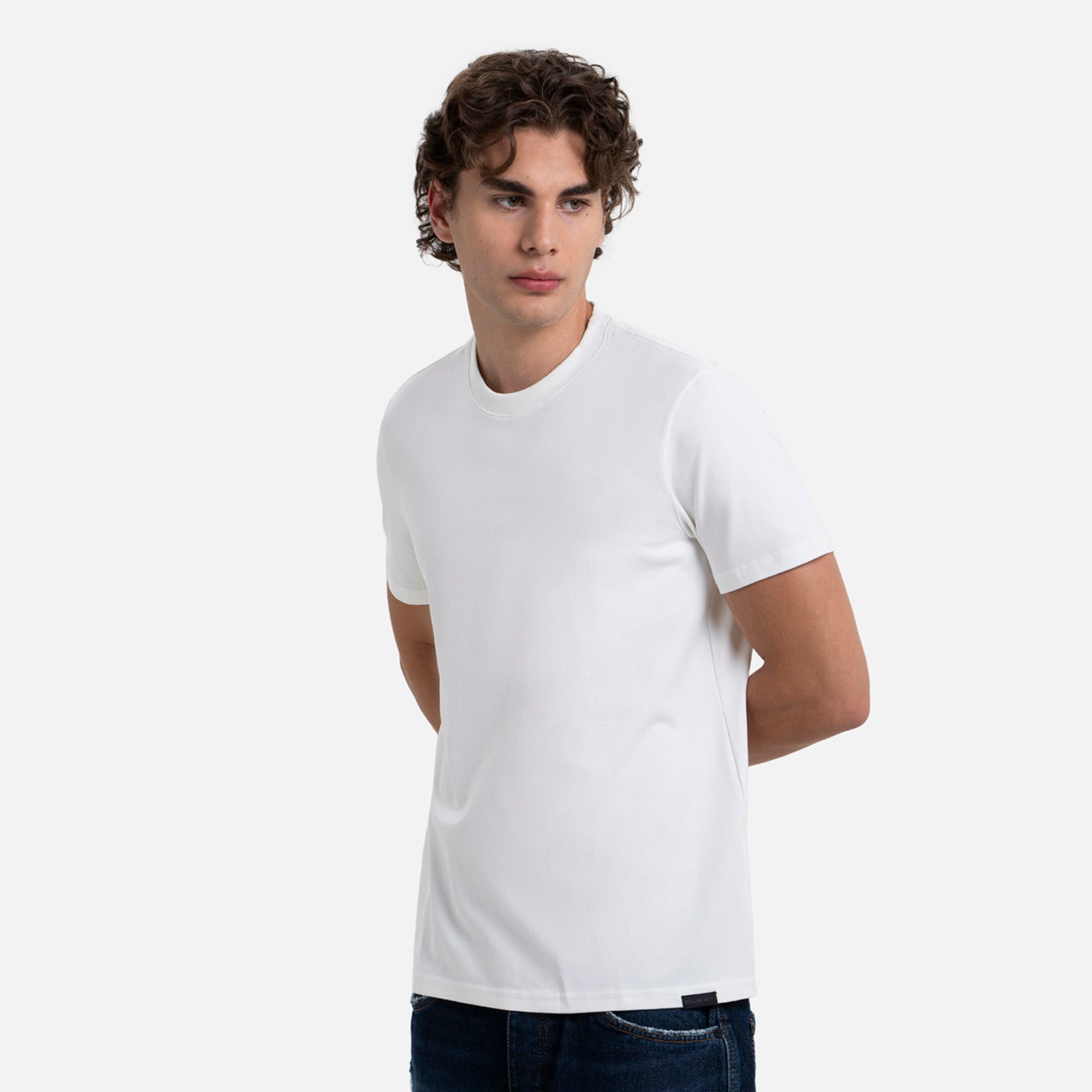 CAMISETA PREMIUM MANGA CORTA COLOR IVORY