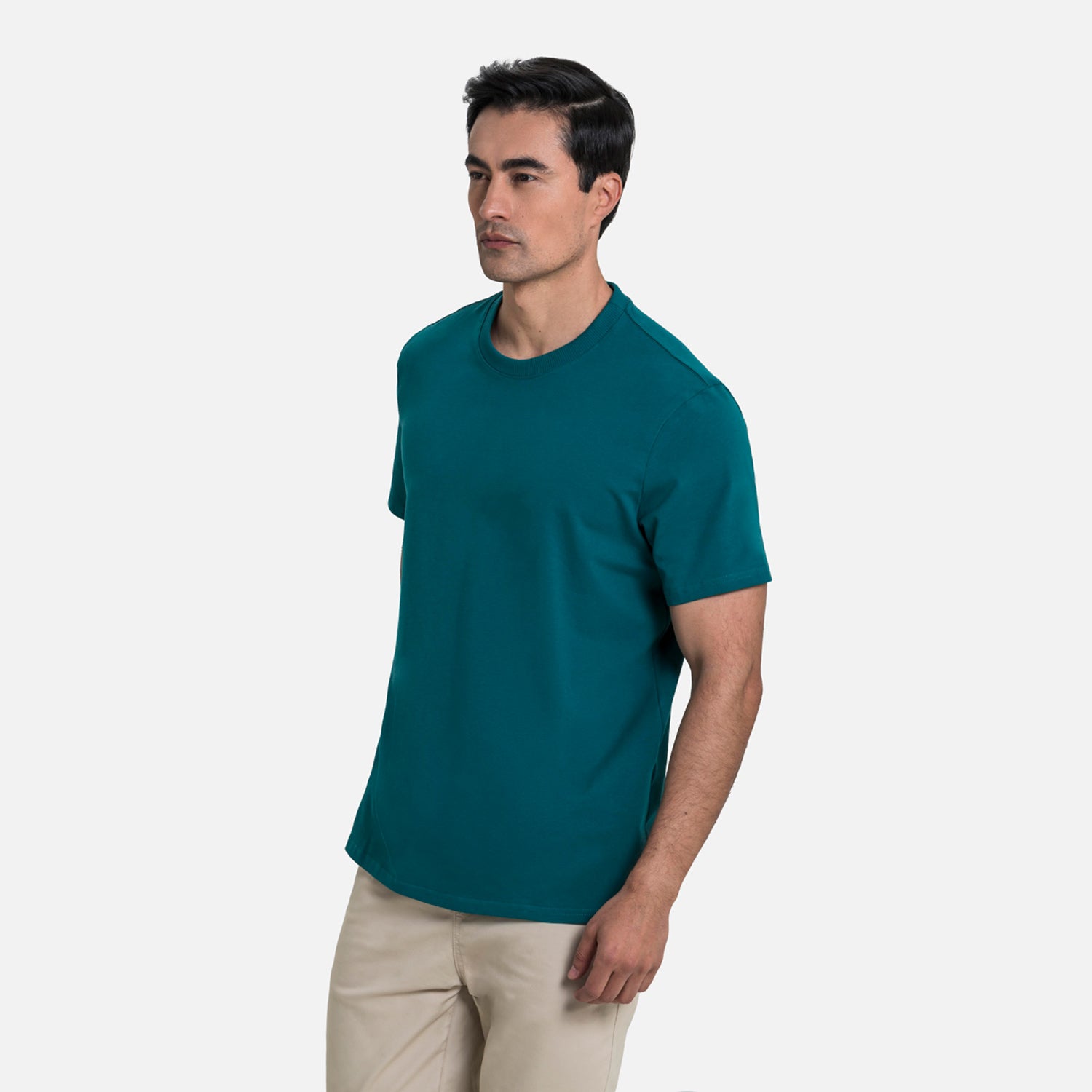 CAMISETA PREMIUM MANGA CORTA COLOR VERDE TORMENTA