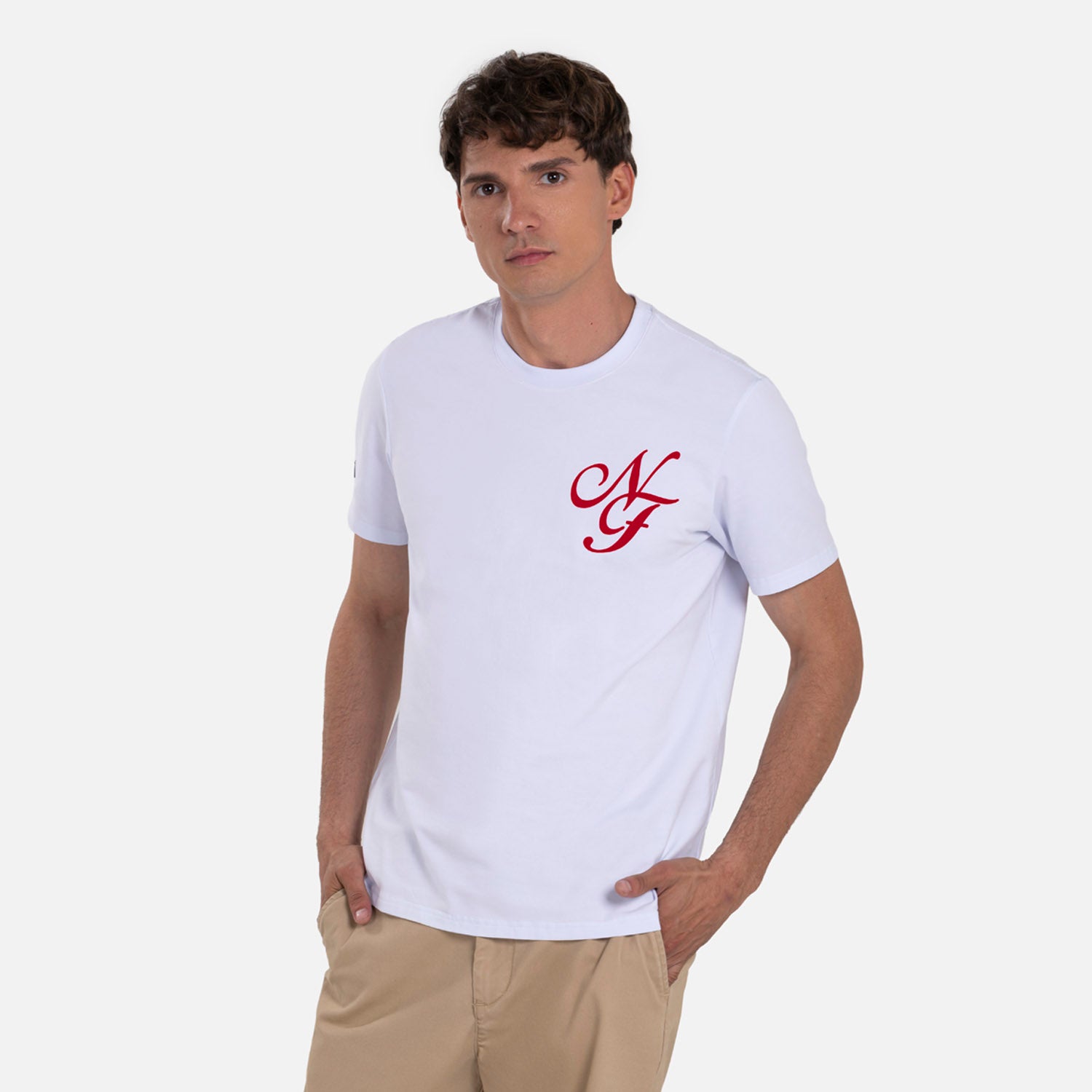 CAMISETA PREMIUM MANGA CORTA COLOR BLANCO OPTICO