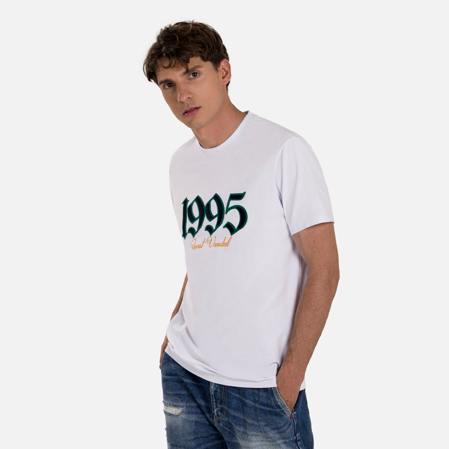 CAMISETA PREMIUM MANGA CORTA COLOR BLANCO OPTICO