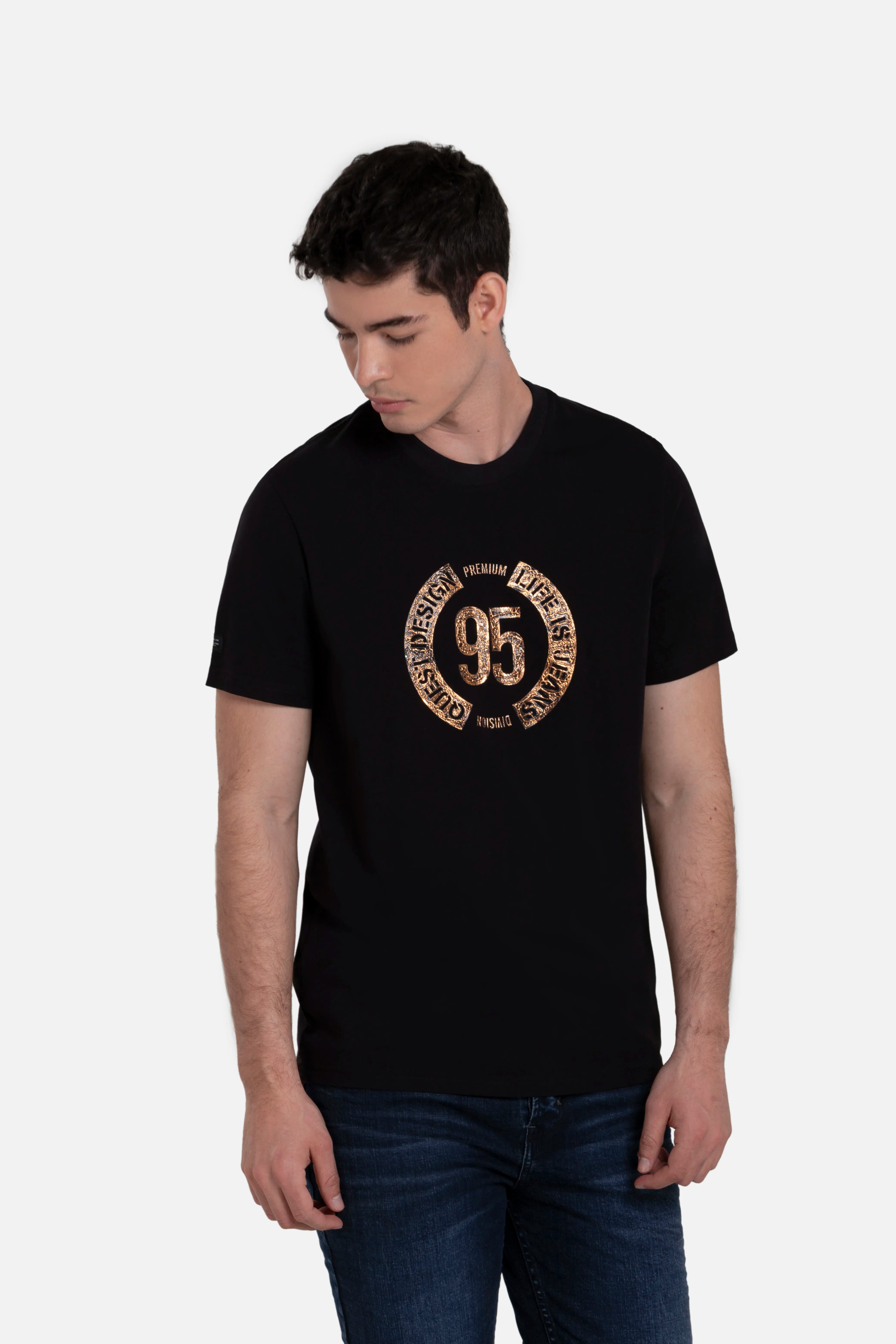 CAMISETA PREMIUM MANGA CORTA COLOR NEGRO