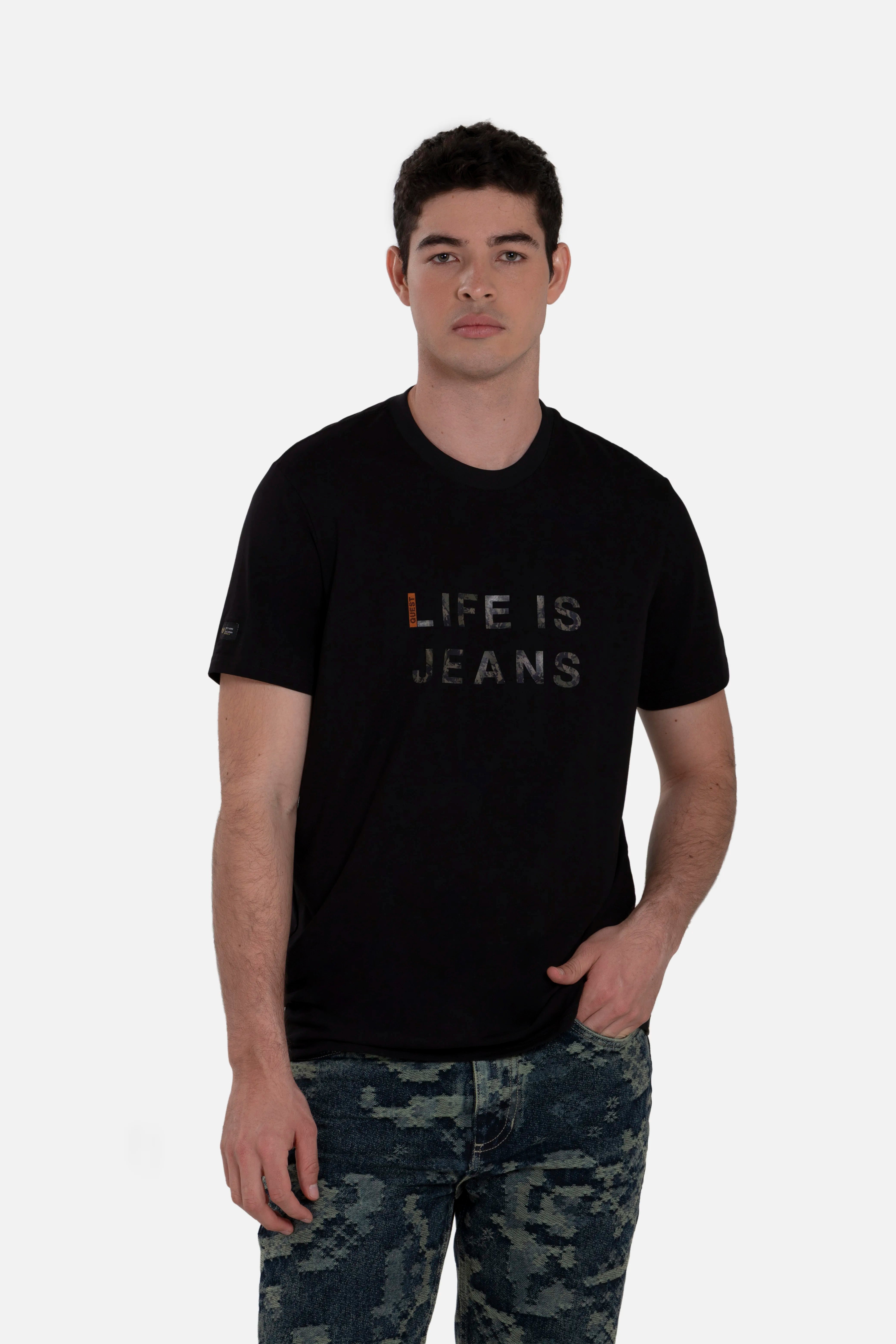 CAMISETA PREMIUM MANGA CORTA COLOR NEGRO