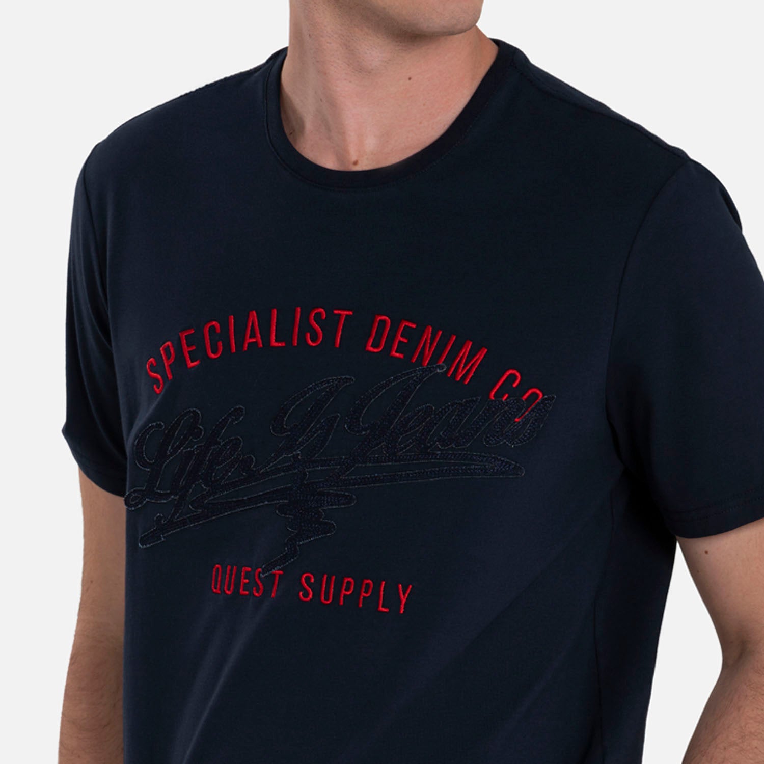 CAMISETA PREMIUM MANGA CORTA COLOR AZUL OSCURO