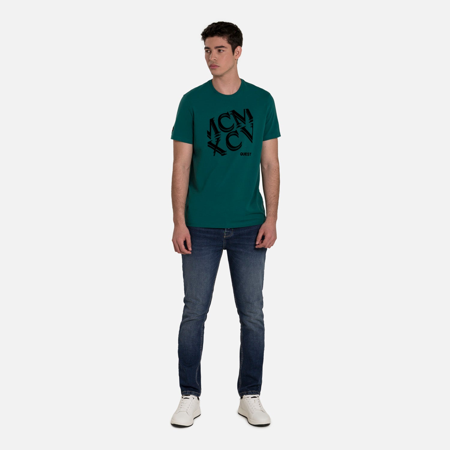 CAMISETA PREMIUM MANGA CORTA COLOR VERDE TORMENTA