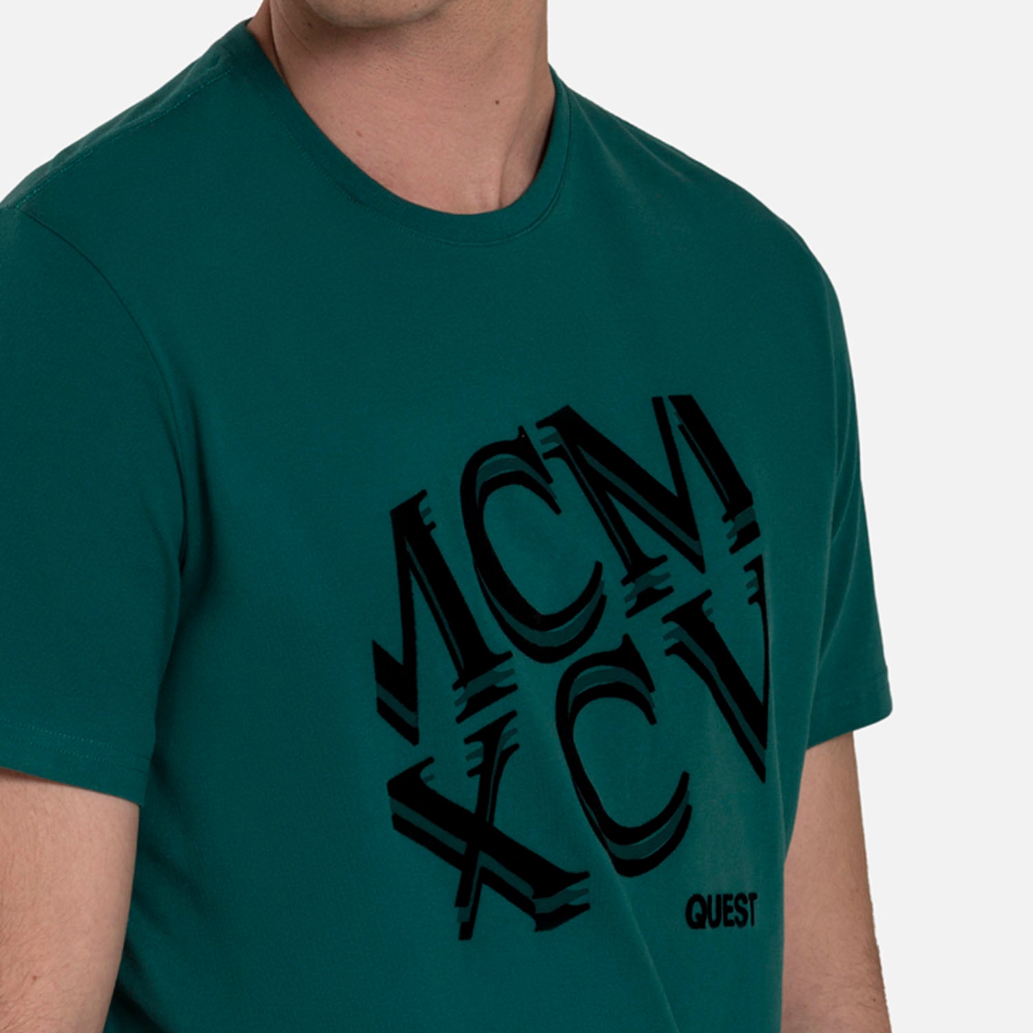 CAMISETA PREMIUM MANGA CORTA COLOR VERDE TORMENTA