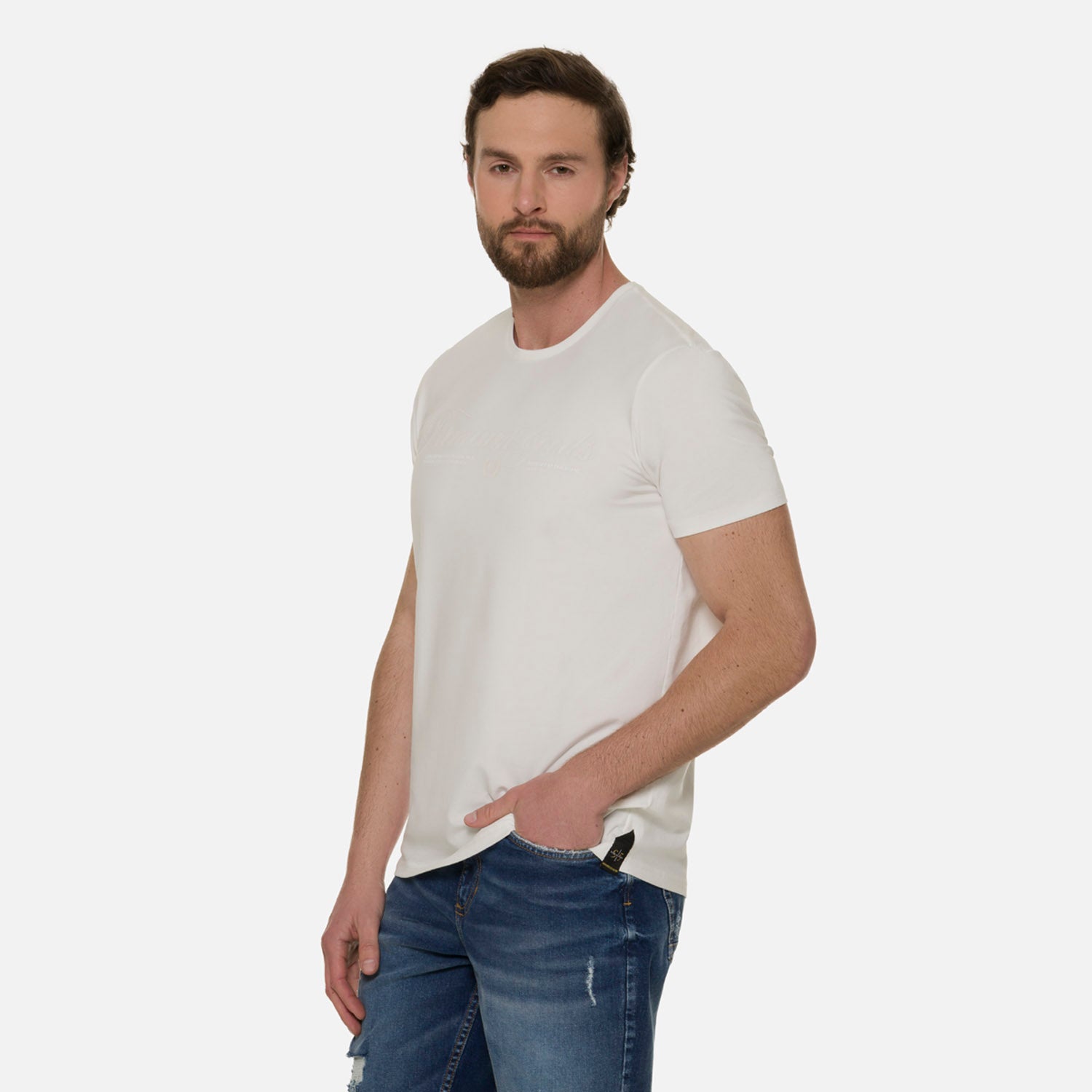 CAMISETA PREMIUM MANGA CORTA COLOR IVORY