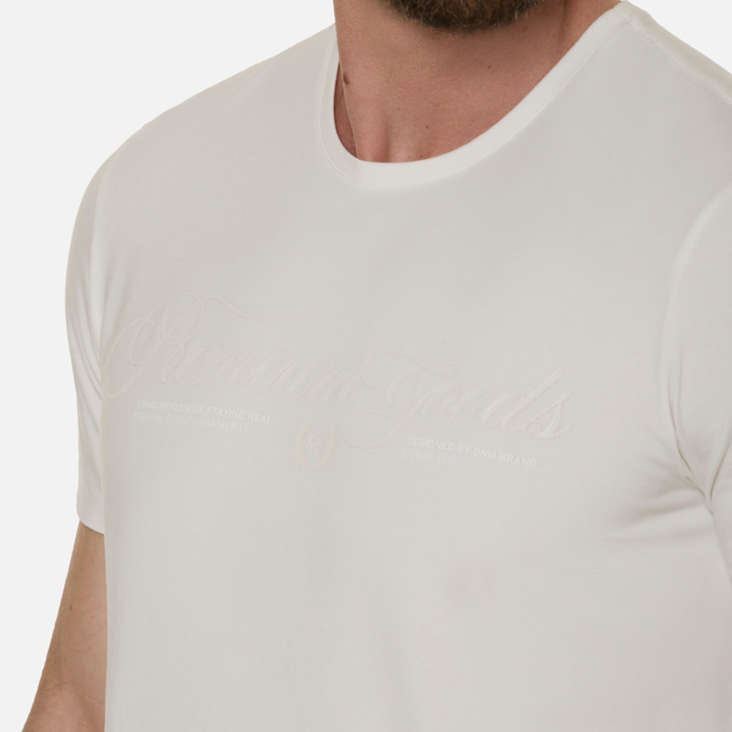 CAMISETA PREMIUM MANGA CORTA COLOR IVORY
