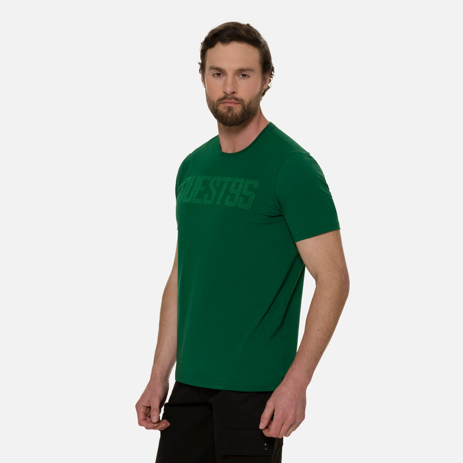 CAMISETA PREMIUM MANGA CORTA COLOR VERDE PRADERA