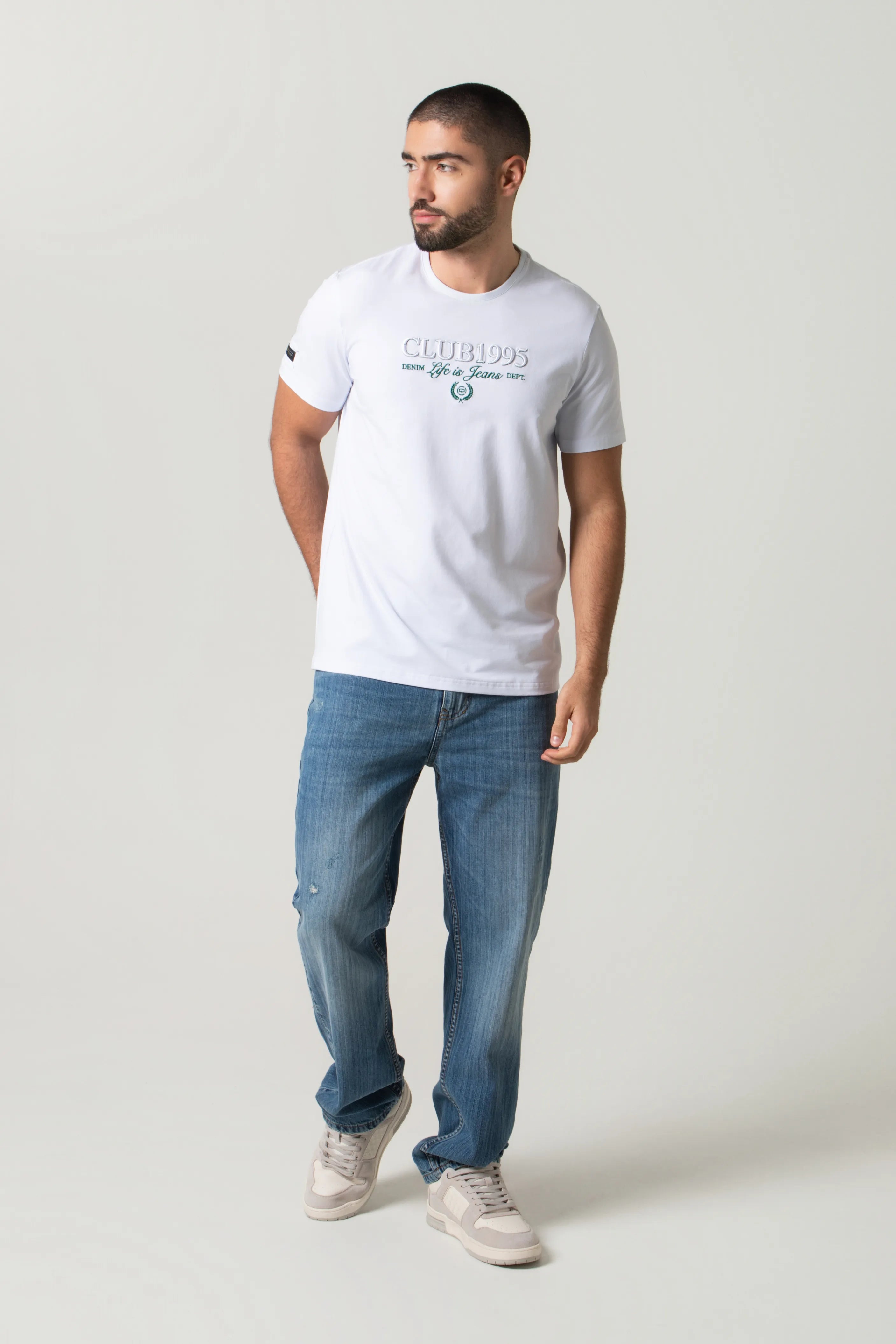 CAMISETA PREMIUM MANGA CORTA COLOR BLANCO OPTICO