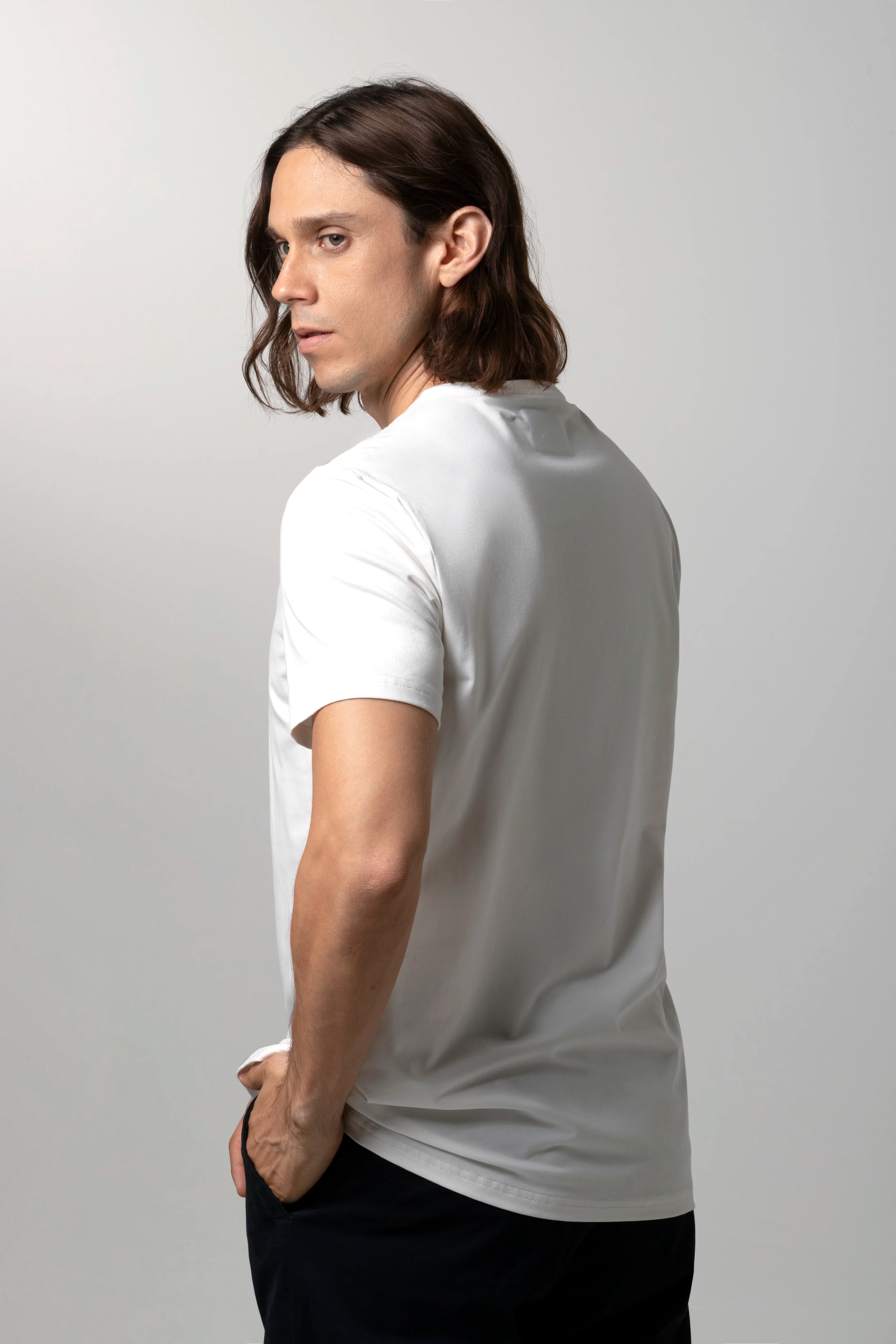 CAMISETA PREMIUM MANGA CORTA COLOR IVORY