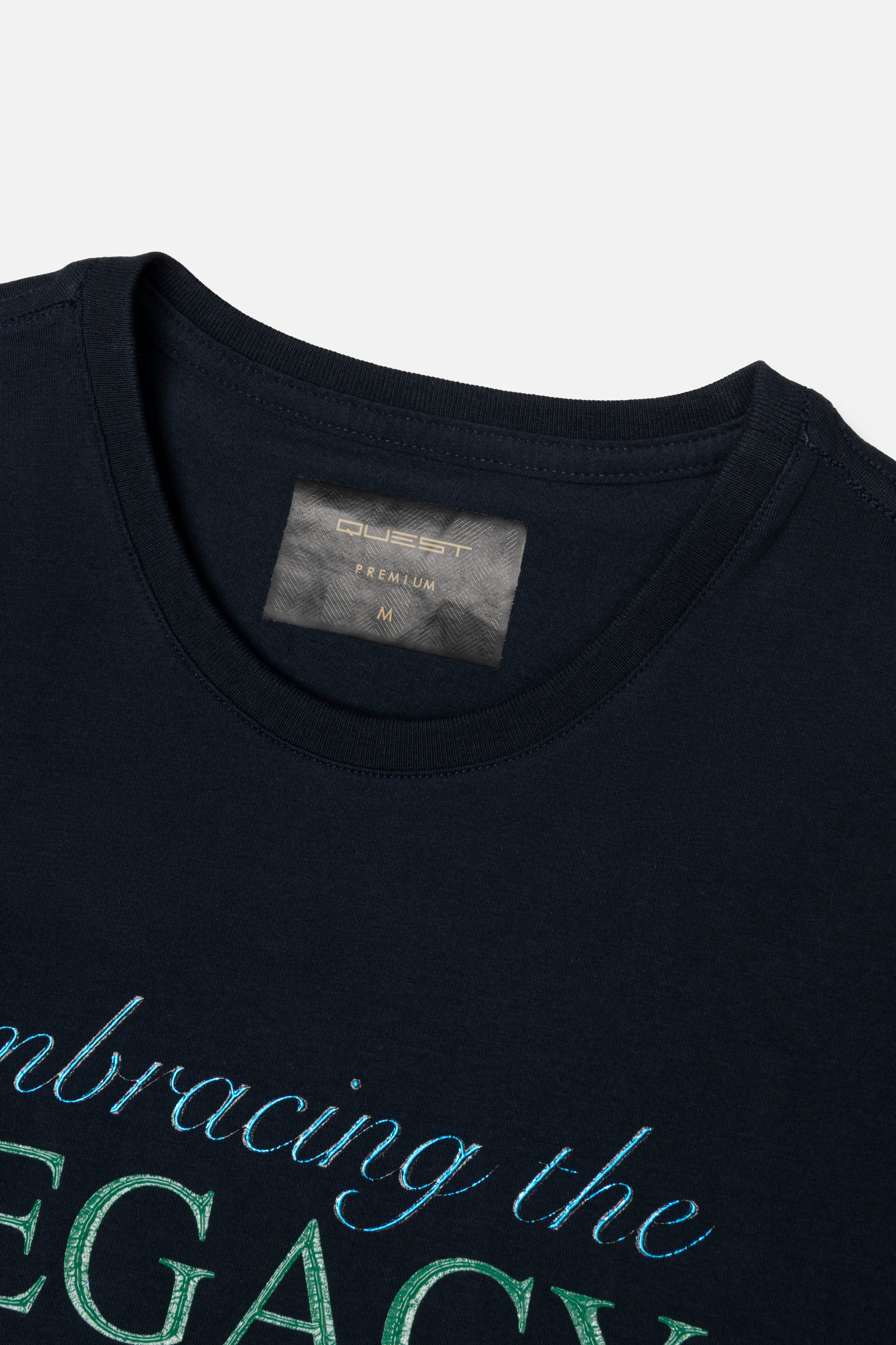 CAMISETA PREMIUM MANGA CORTA COLOR AZUL OSCURO
