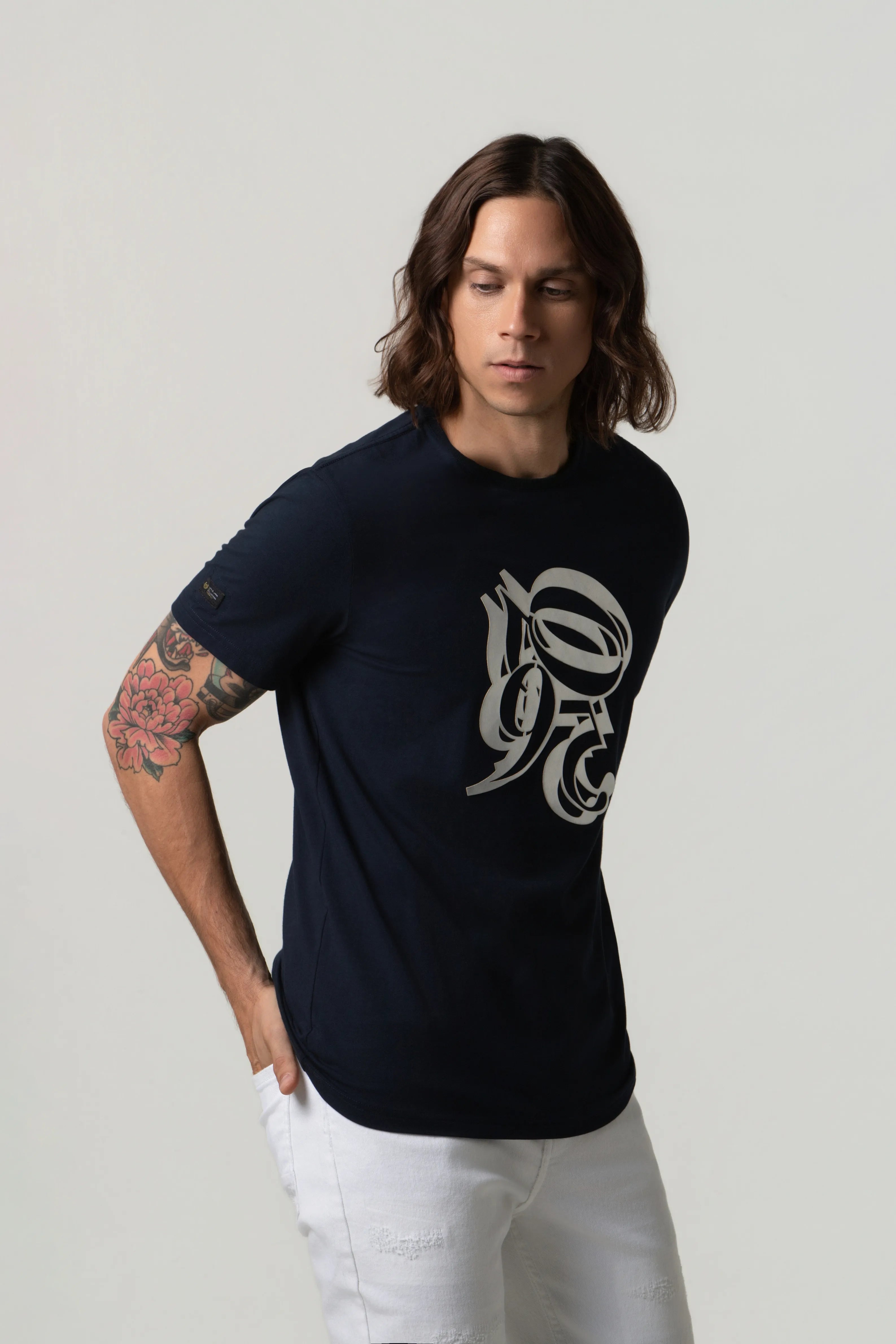 CAMISETA PREMIUM MANGA CORTA COLOR AZUL OSCURO