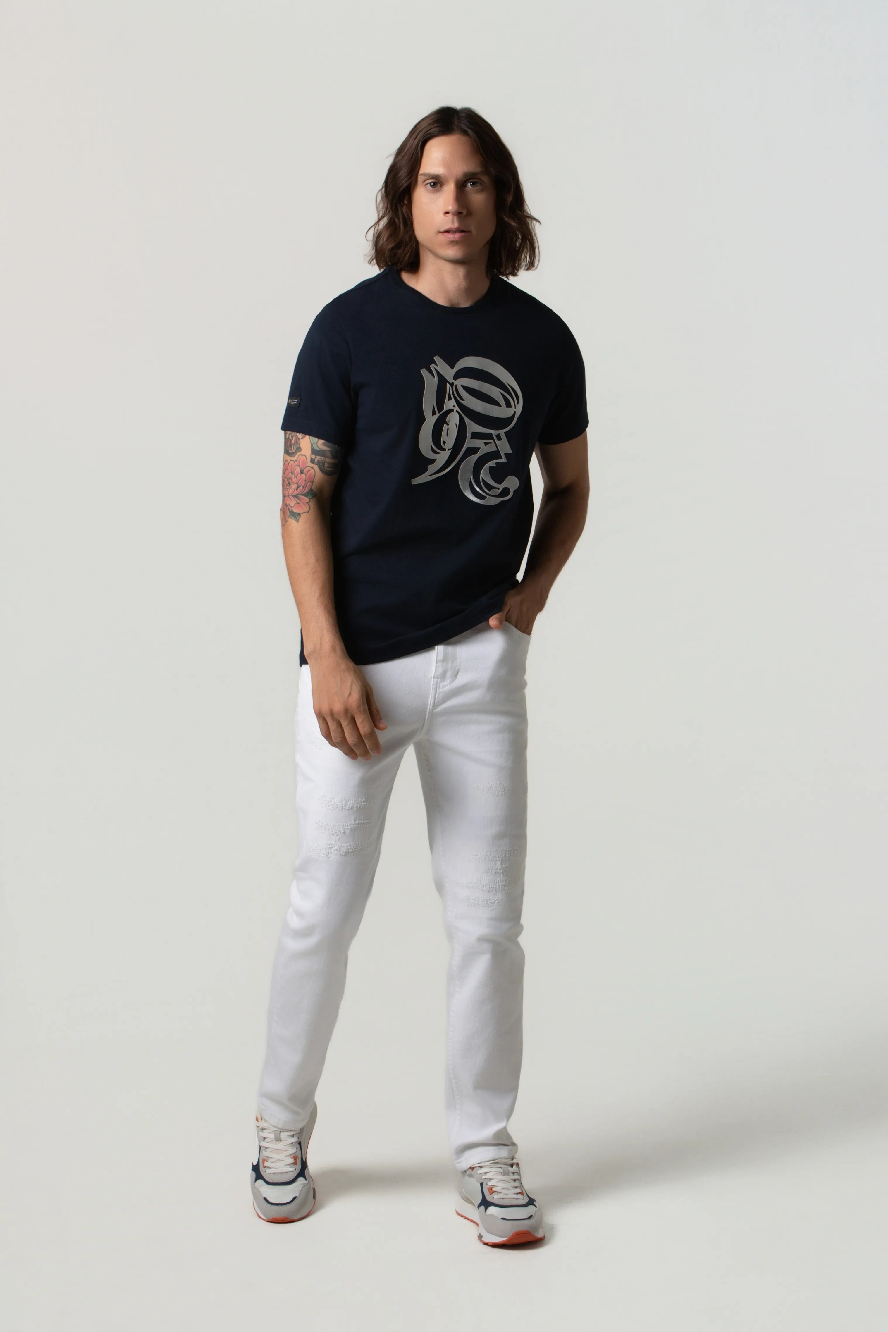 CAMISETA PREMIUM MANGA CORTA COLOR AZUL OSCURO