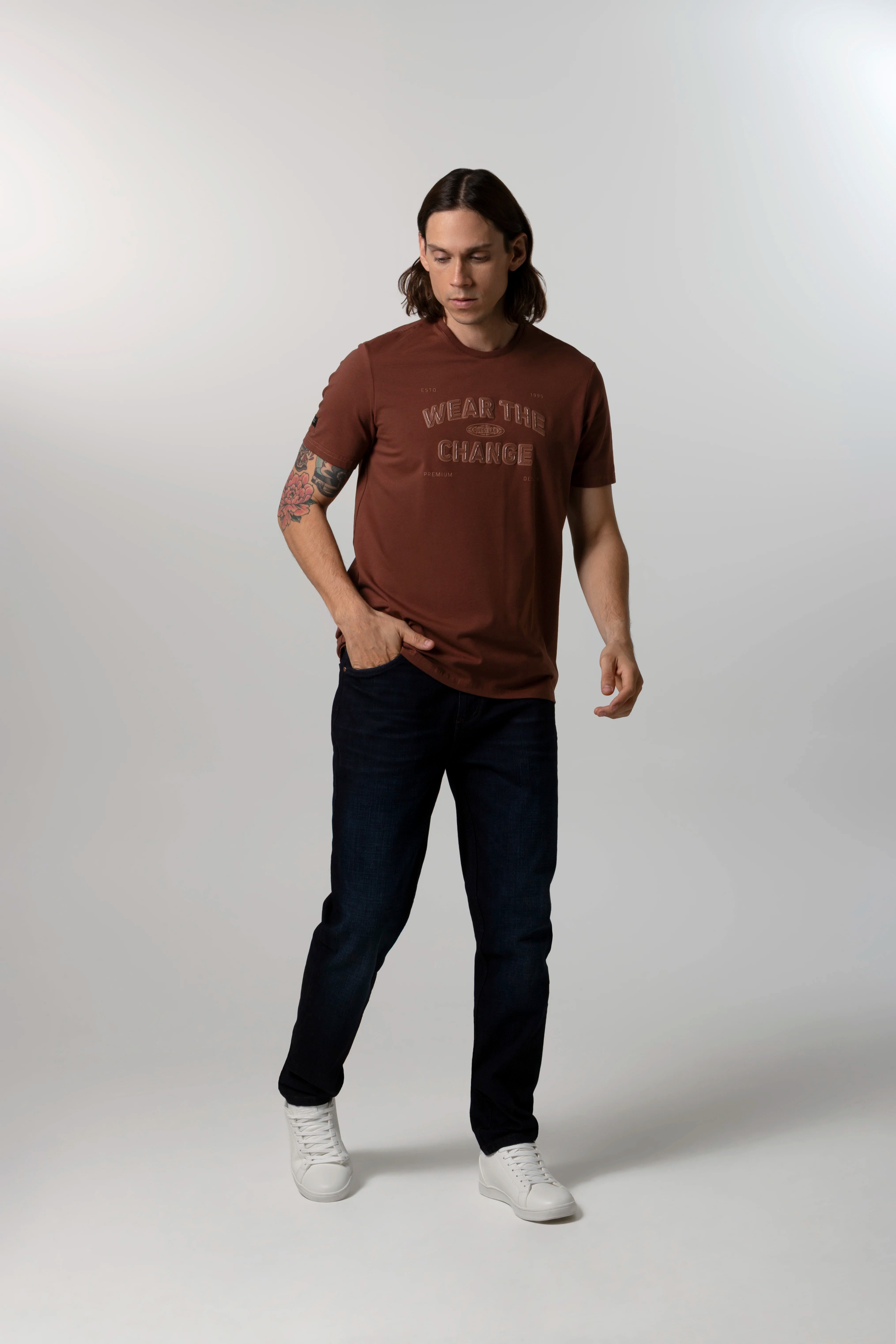 CAMISETA PREMIUM MANGA CORTA COLOR BRUNETTE