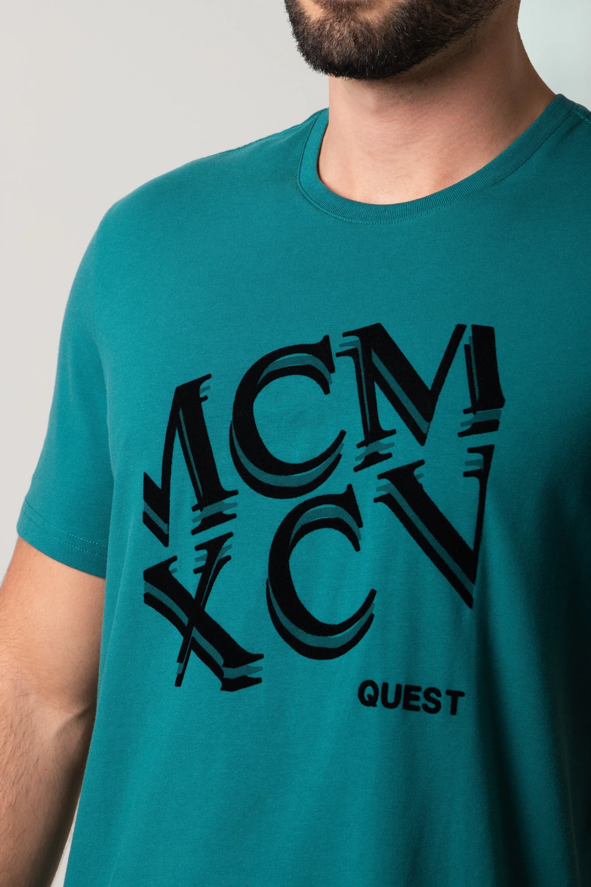 CAMISETA PREMIUM MANGA CORTA COLOR VERDE TORMENTA