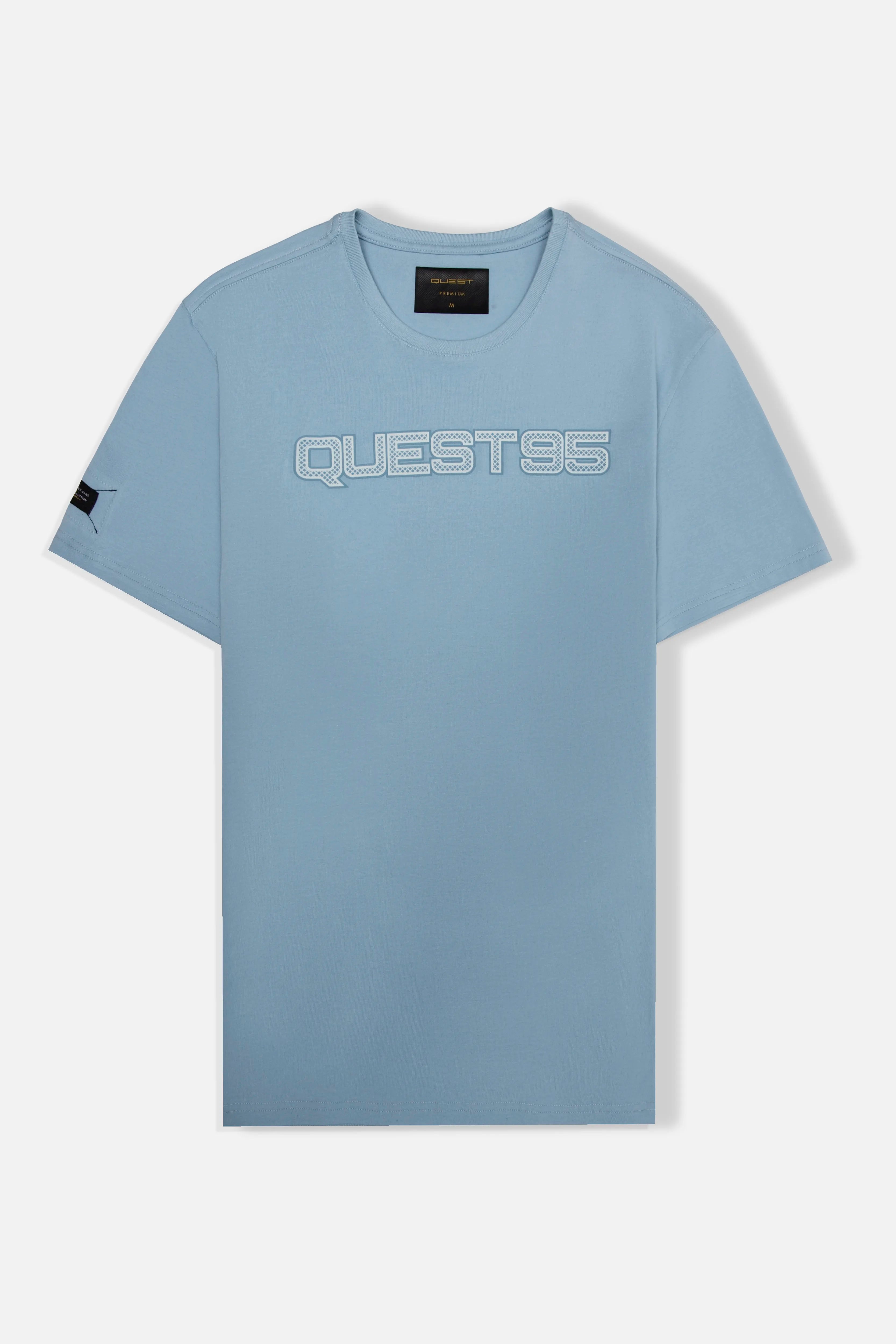 CAMISETA PREMIUM MANGA CORTA COLOR AZUL GLACIAR