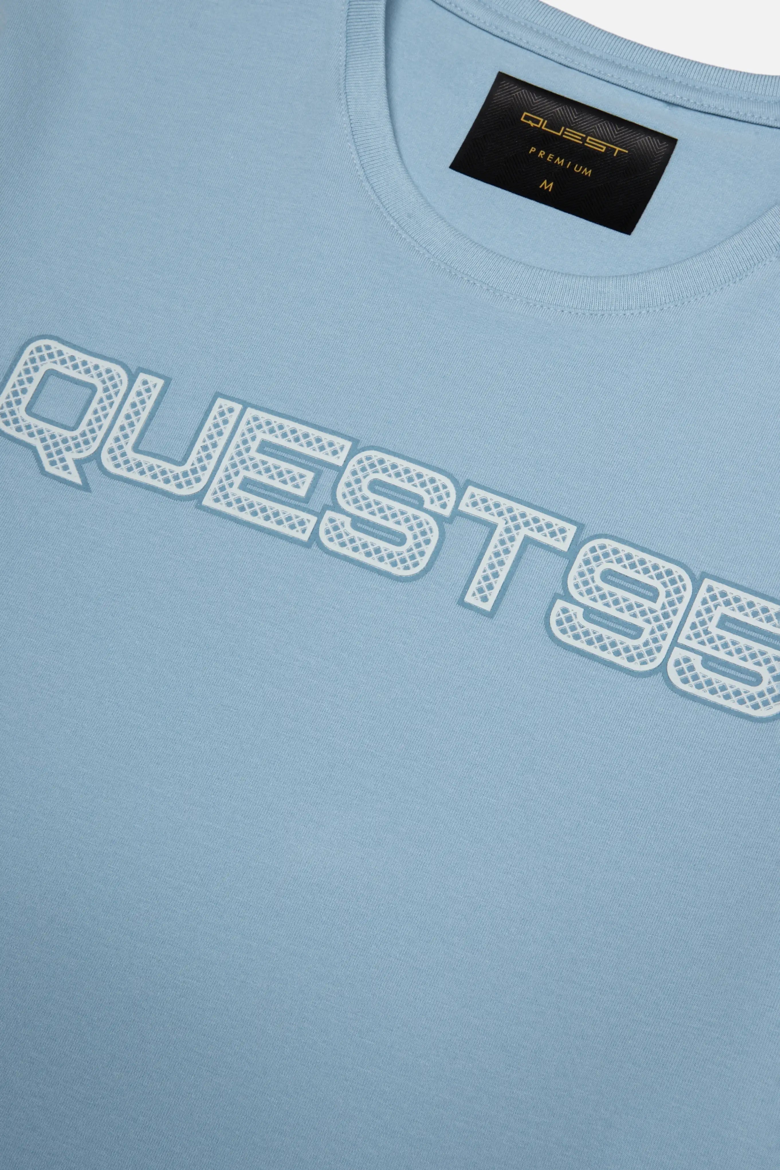 CAMISETA PREMIUM MANGA CORTA COLOR AZUL GLACIAR