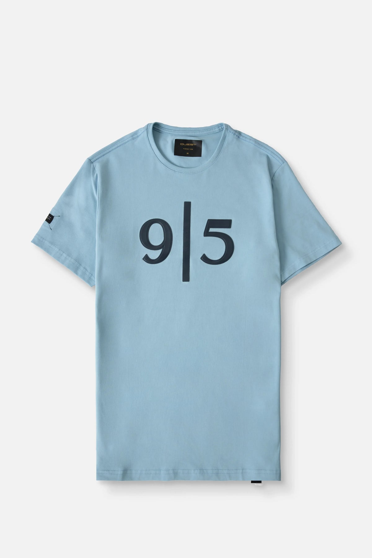 CAMISETA PREMIUM MANGA CORTA COLOR AZUL GLACIAR