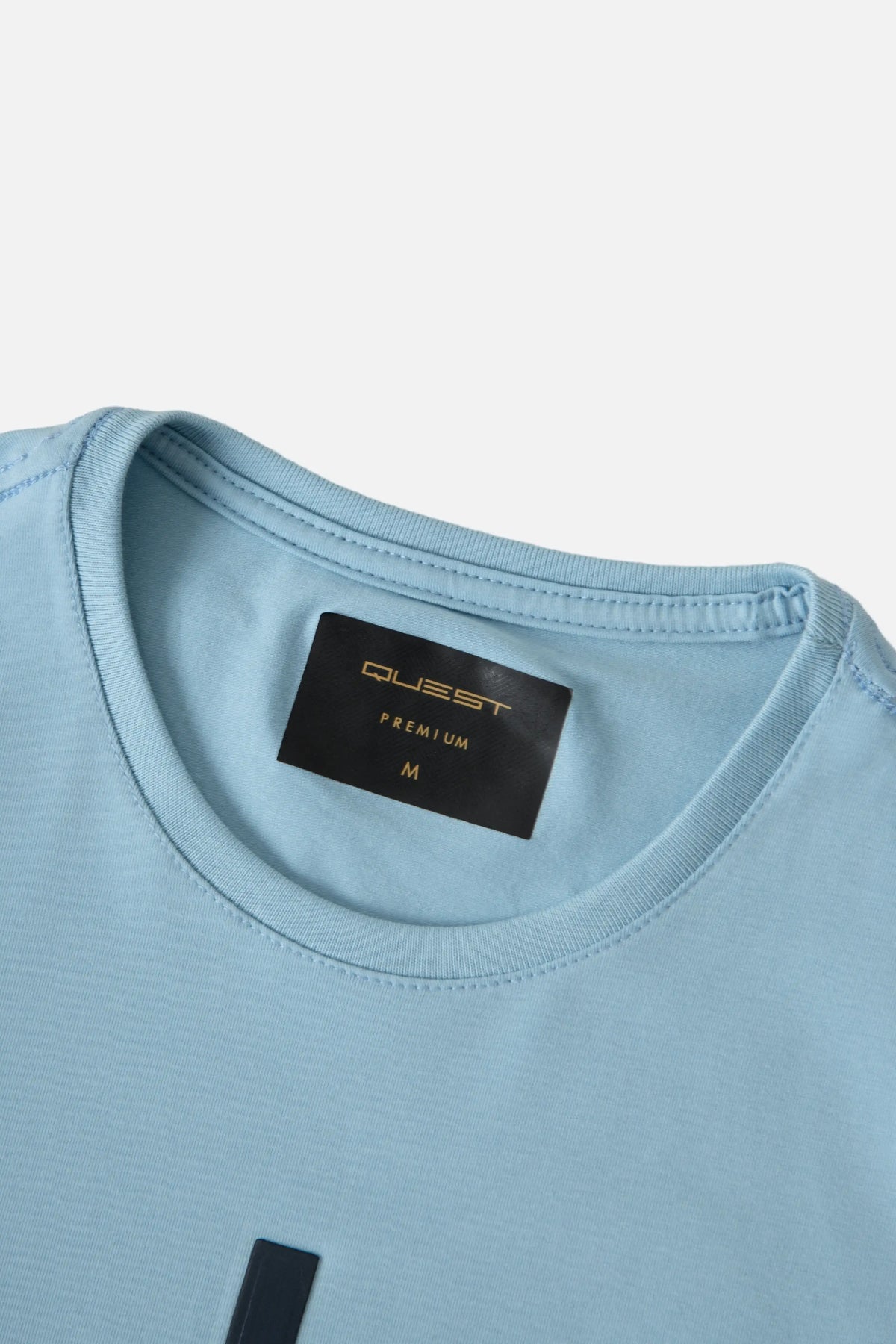 CAMISETA PREMIUM MANGA CORTA COLOR AZUL GLACIAR