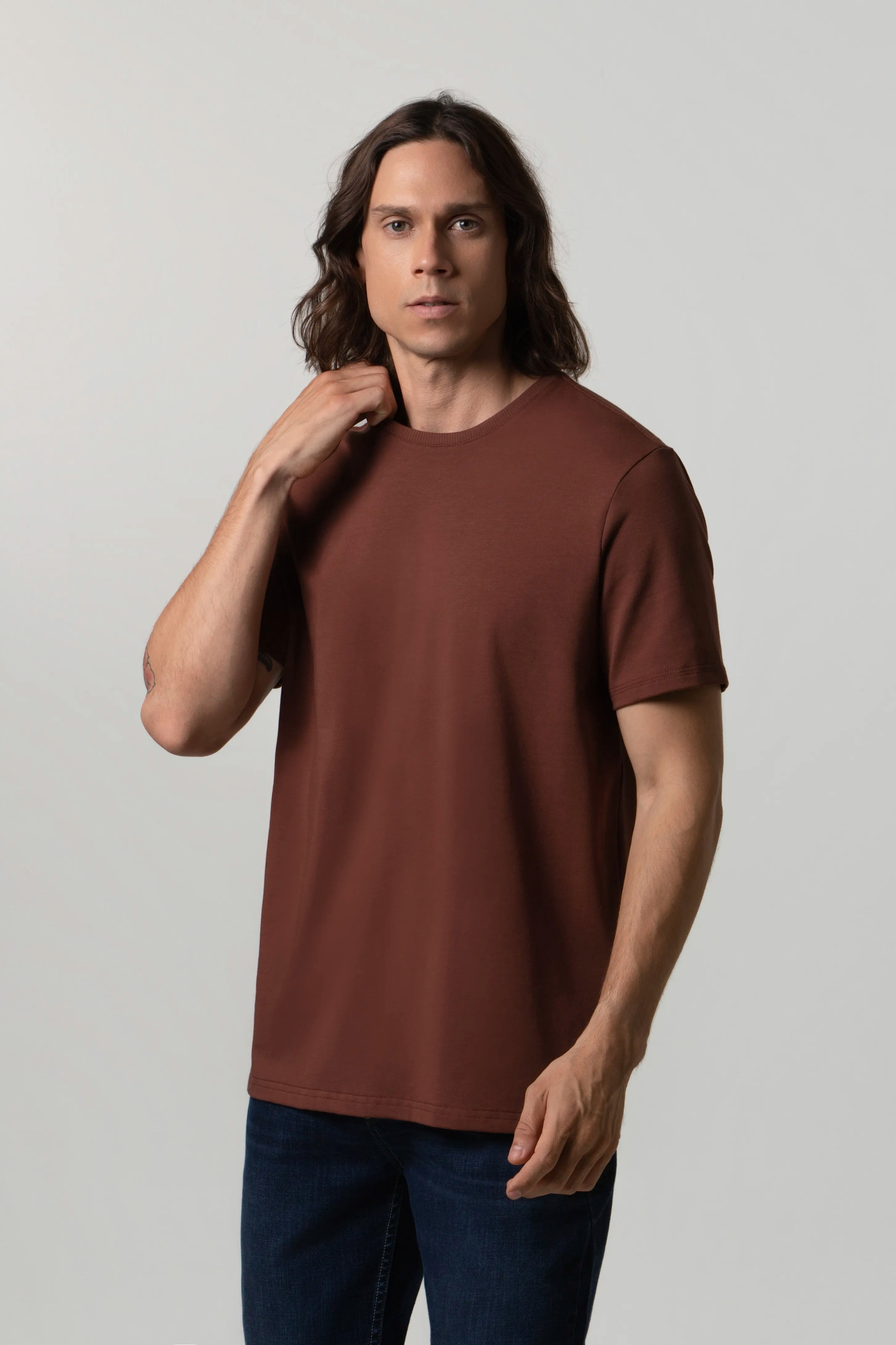 CAMISETA PREMIUM MANGA CORTA COLOR BRUNETTE